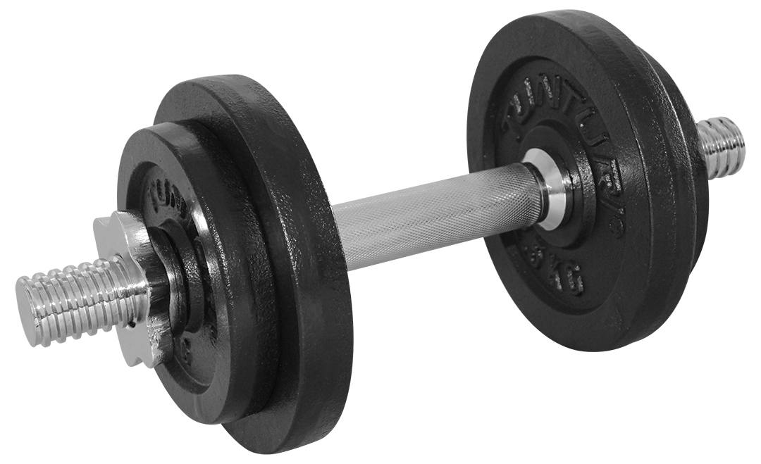Tunturi Dumbbell - Dumbell Gietijzer totaal 10kg - Zwart Tunturi Dumbbell - Dumbell Gietijzer totaal 10kg - Zwart