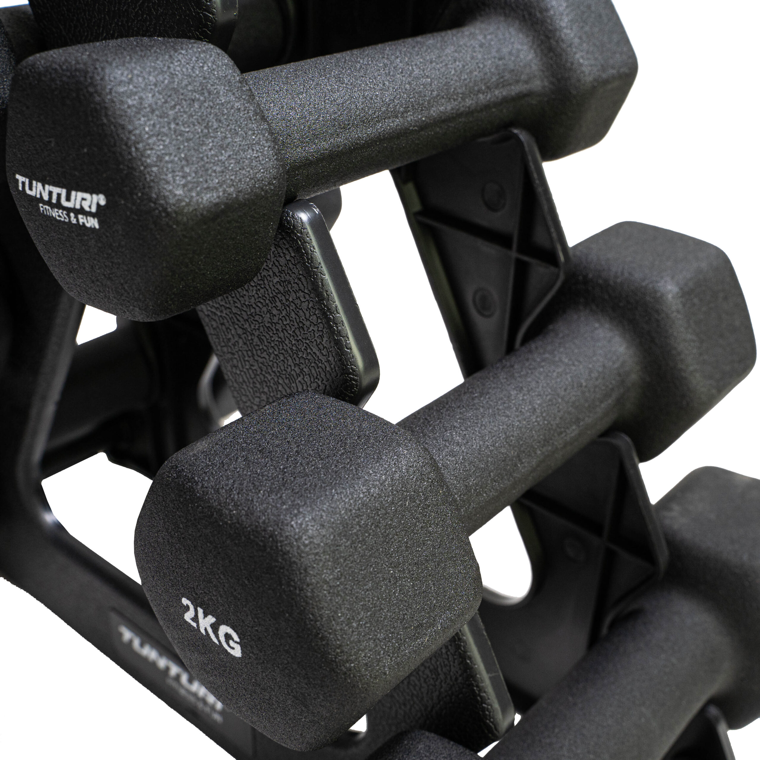 Tunturi Halterset - Neoprene Dumbellset 1 t/m 3kg - Zwart Tunturi Halterset - Neoprene Dumbellset 1 t/m 3kg - Zwart