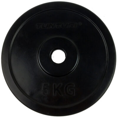 Tunturi Halterschijf - Rubber Plate Single 5kg - Zwart