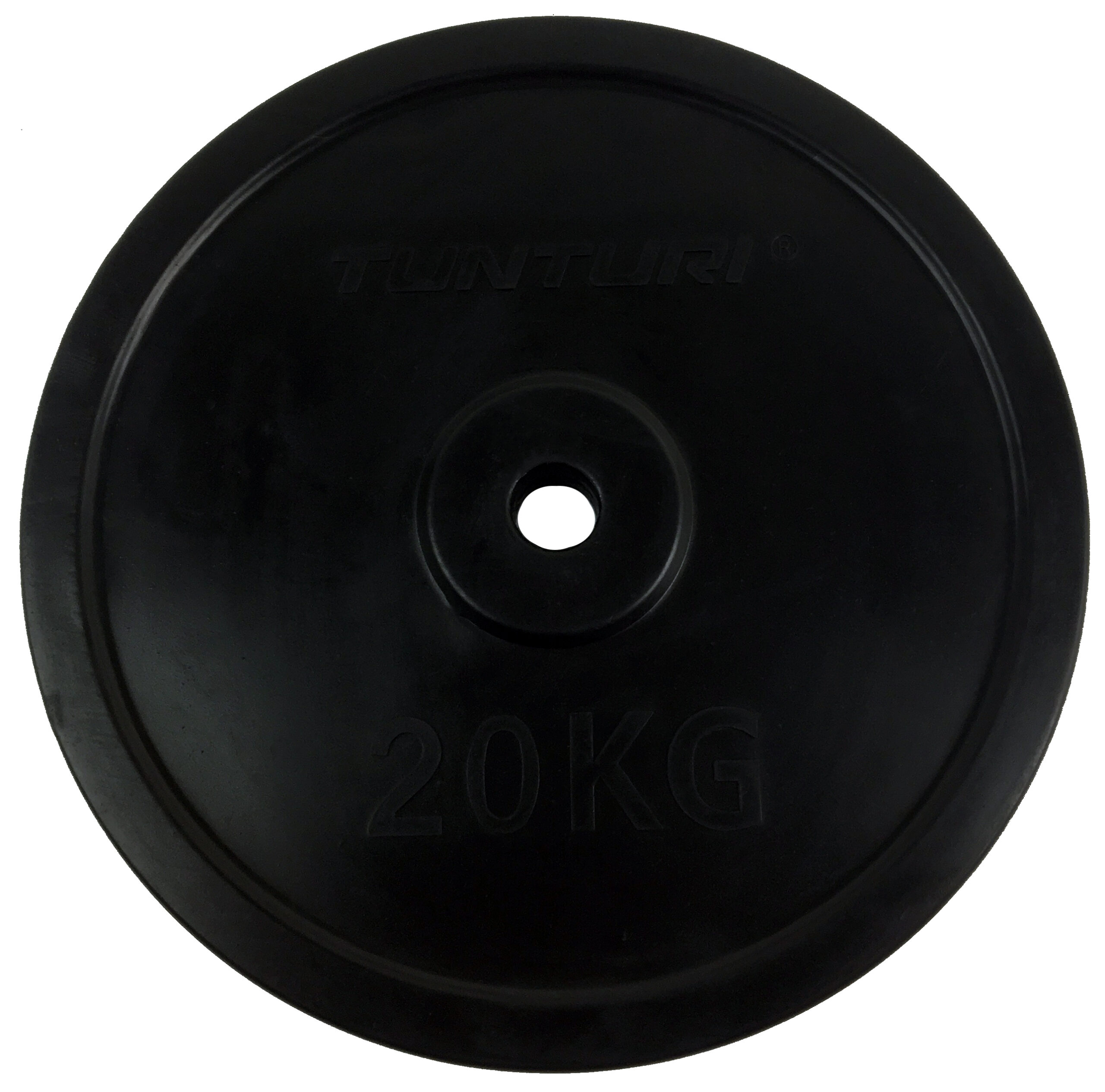 Tunturi Halterschijf - Rubber Plate Single 20kg - Zwart Tunturi Halterschijf - Rubber Plate Single 20kg - Zwart