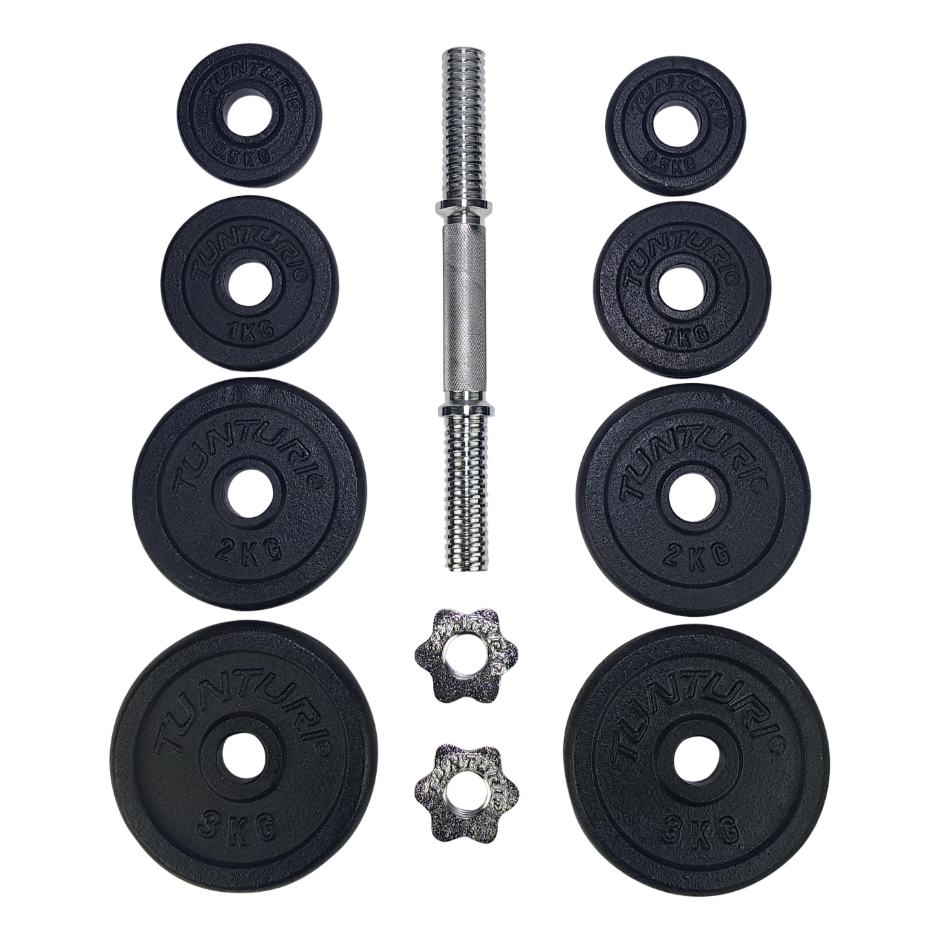Tunturi Dumbbell - Dumbbellset 15kg - Zwart Tunturi Dumbbell - Dumbbellset 15kg - Zwart