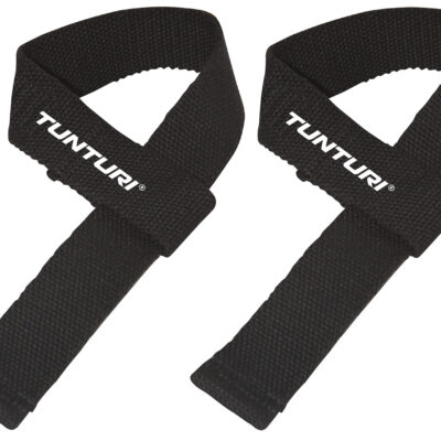 Tunturi Fitnessriem - Powerlifting Straps - 2 stuks - Zwart Tunturi Fitnessriem - Powerlifting Straps - 2 stuks - Zwart