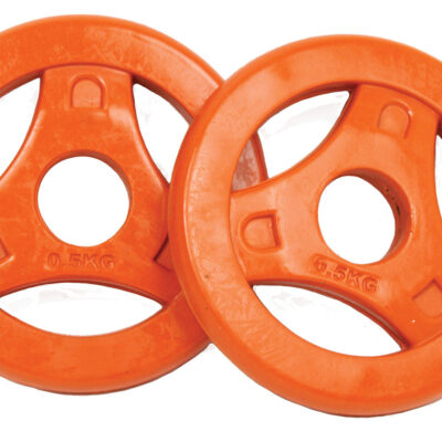 Tunturi Halterschijf - Aerobic Plates Rubber 0.5kg - Oranje