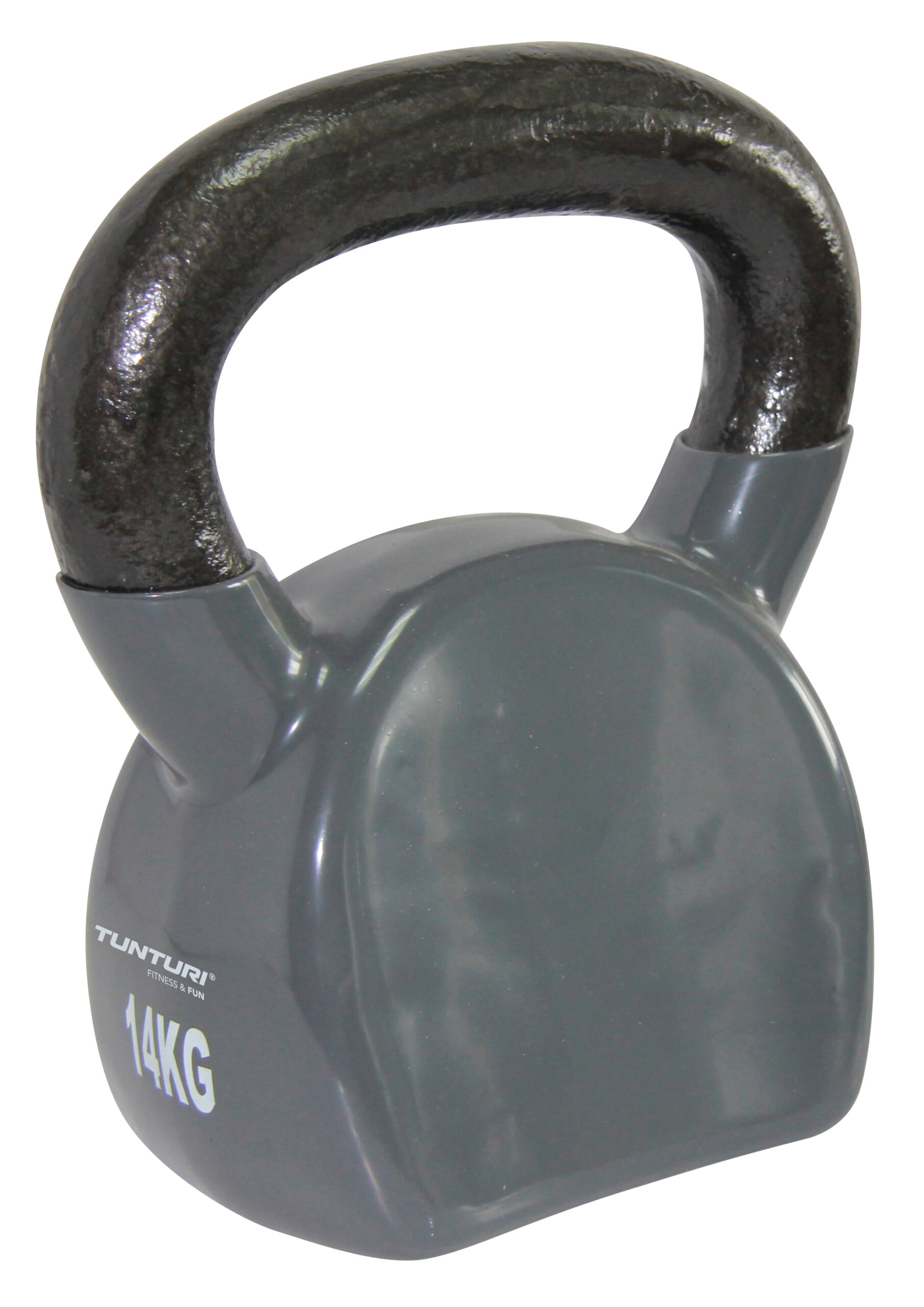 Tunturi Kettlebell - Vinyl 14kg - Grijs Tunturi Kettlebell - Vinyl 14kg - Grijs