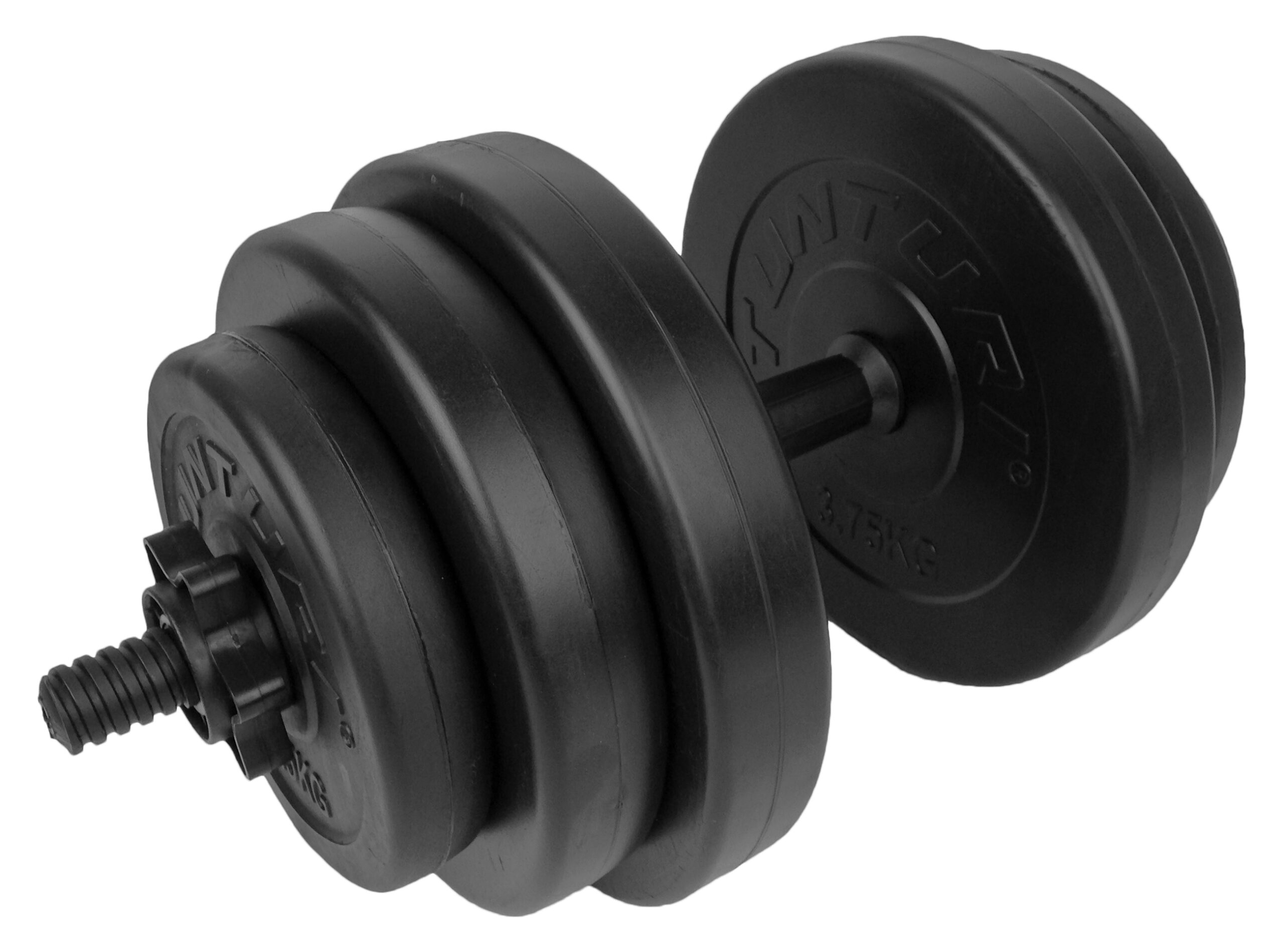 Tunturi Dumbbell - Vinyl Dumbbellset 15kg - Zwart Tunturi Dumbbell - Vinyl Dumbbellset 15kg - Zwart
