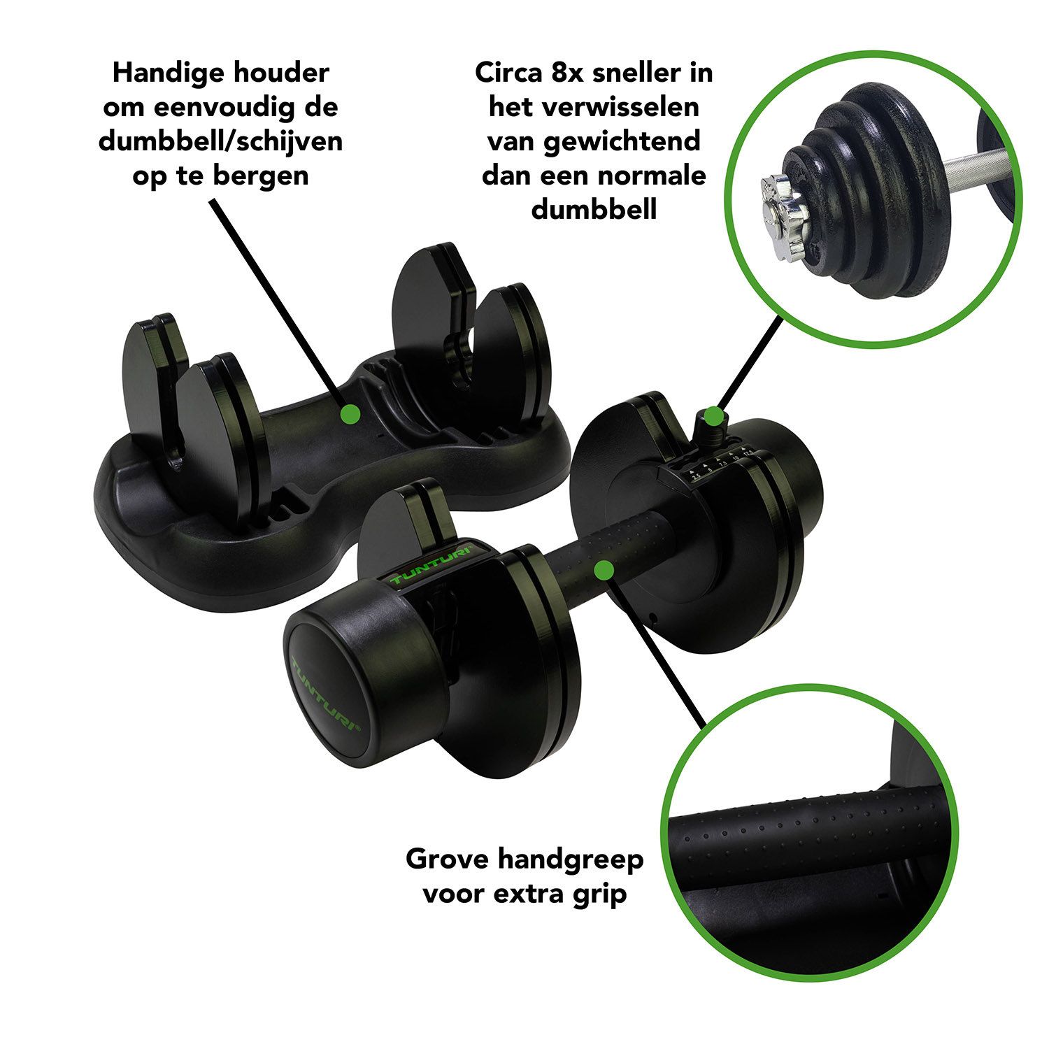 Tunturi Dumbbell - Selector Dumbbell 12,5kg - Zwart Tunturi Dumbbell - Selector Dumbbell 12,5kg - Zwart