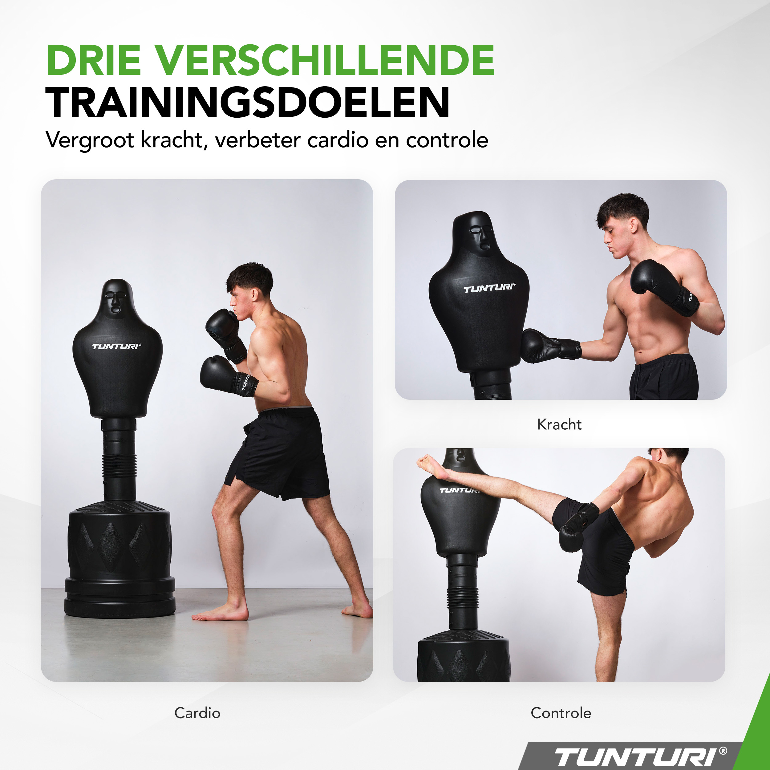 Tunturi Nieuw - Free Stand Boxing Dummy - Zwart Tunturi Nieuw - Free Stand Boxing Dummy - Zwart