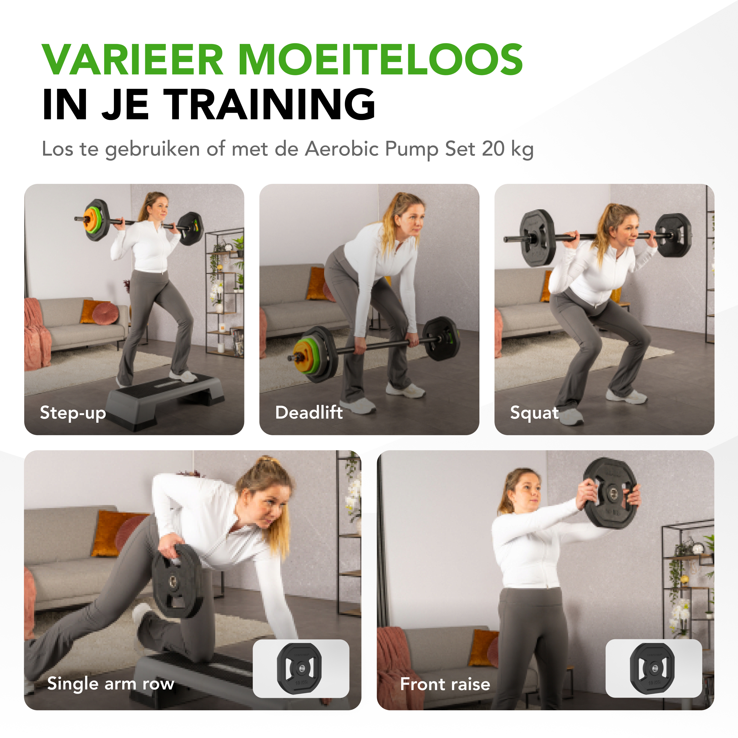Tunturi Gewichtenschijf - Aerobic Pump Plate Pair 10kg - Zwart Tunturi Gewichtenschijf - Aerobic Pump Plate Pair 10kg - Zwart