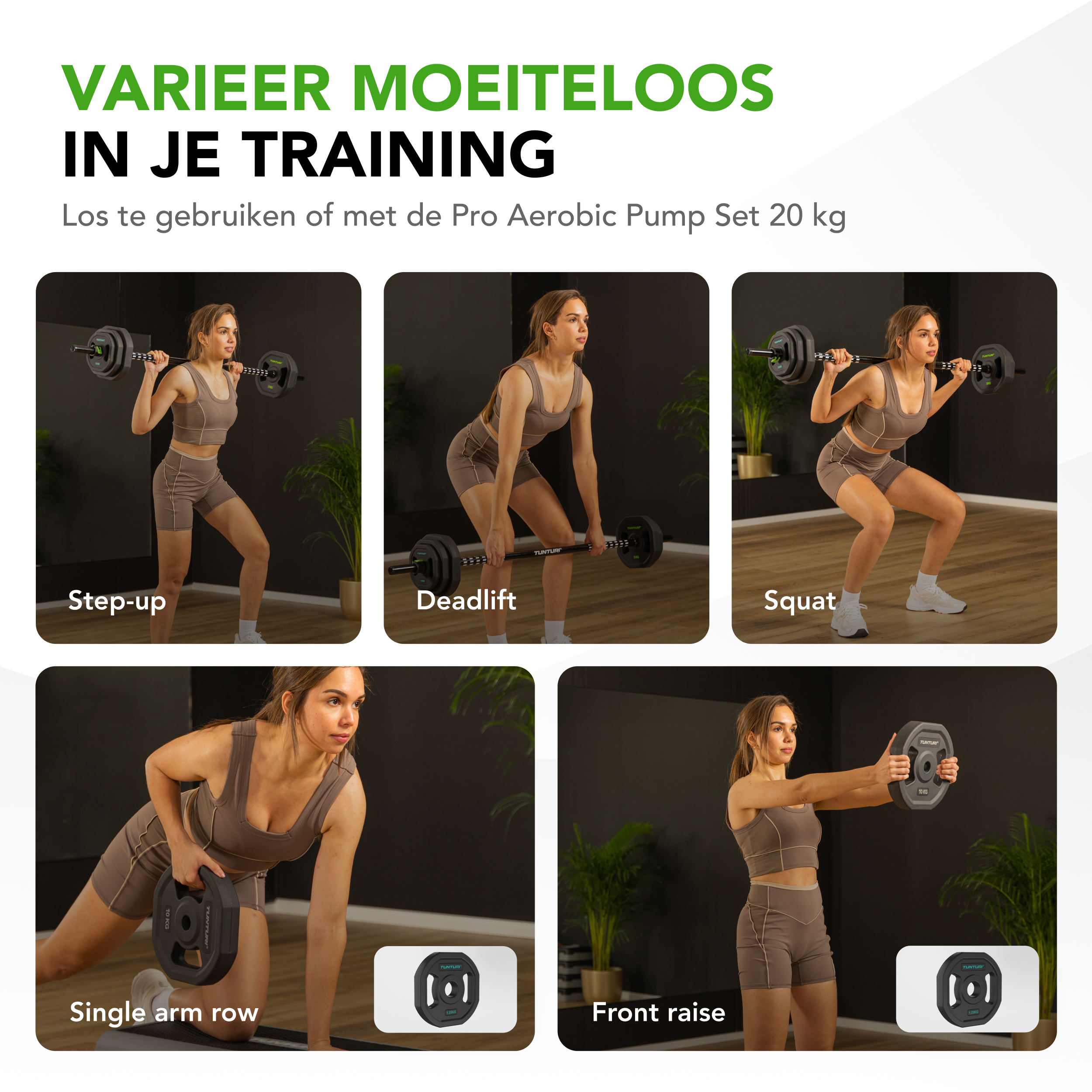 Tunturi - Pro Aerobic Pump Plate 10kg - Zwart Tunturi - Pro Aerobic Pump Plate 10kg - Zwart
