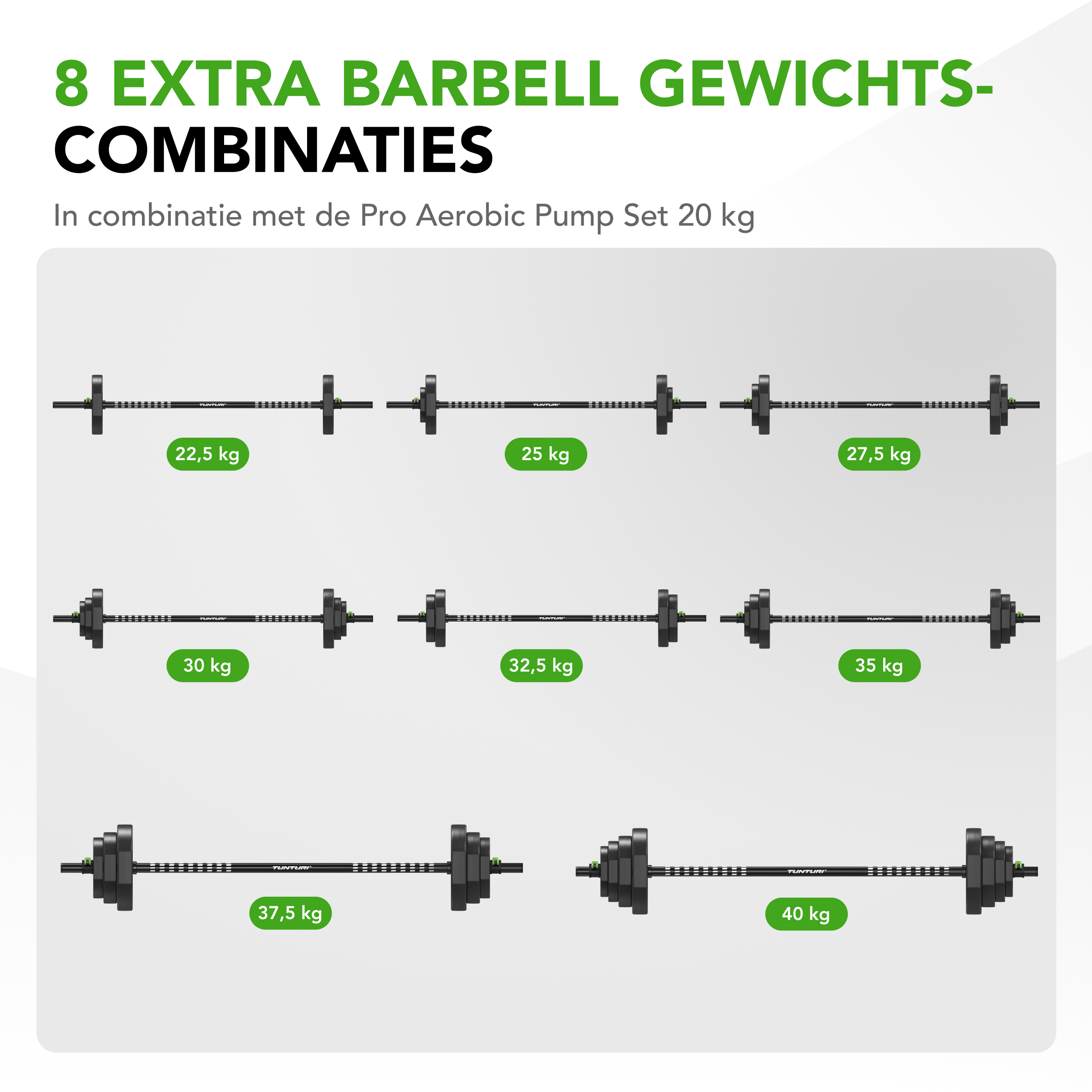 Tunturi - Pro Aerobic Pump Plate 10kg - Zwart Tunturi - Pro Aerobic Pump Plate 10kg - Zwart
