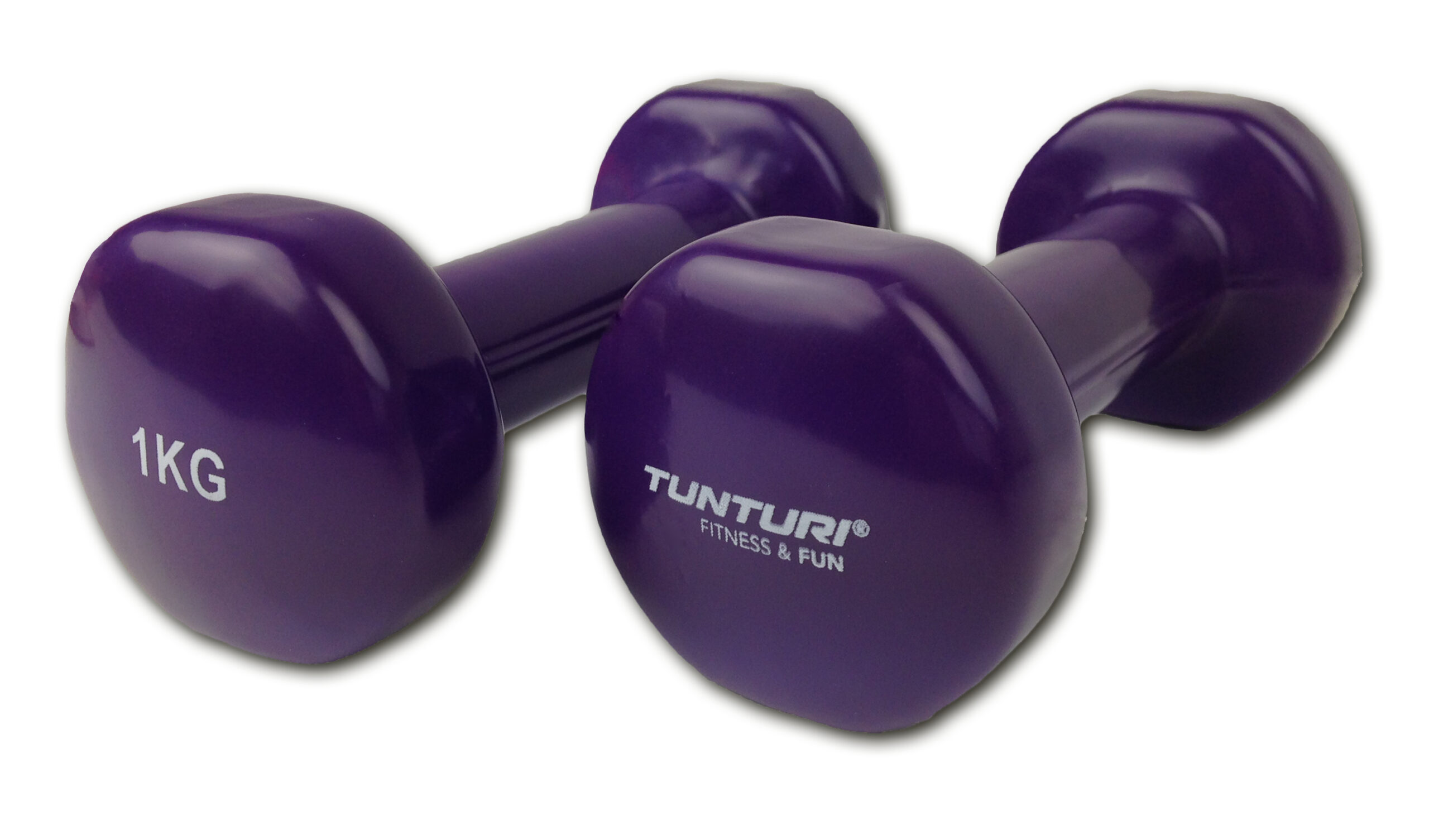 Tunturi Dumbbell - Vinyl Dumbbells 1,0kg - Paars Tunturi Dumbbell - Vinyl Dumbbells 1,0kg - Paars