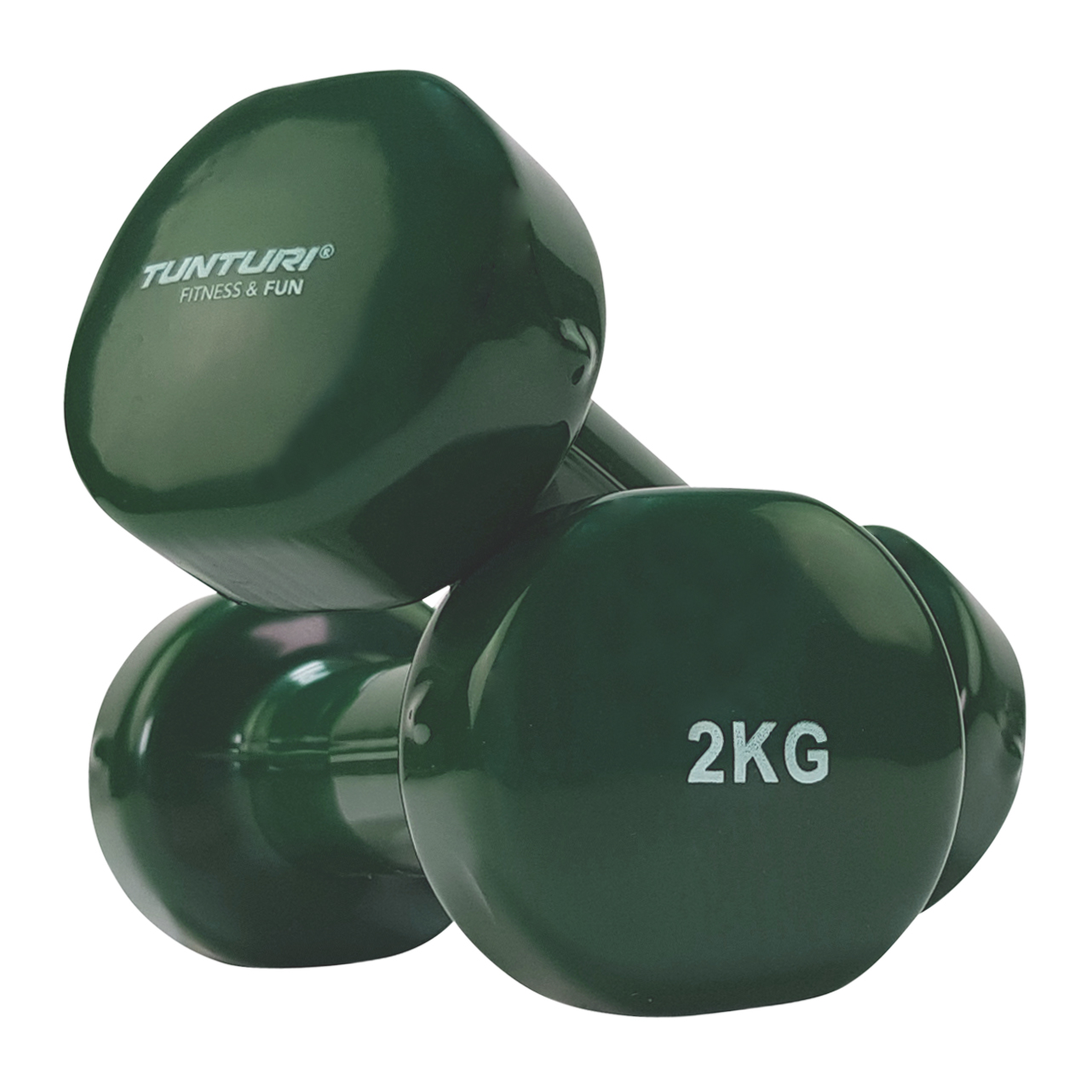 Tunturi Dumbbell - Dumbbell set 2,0kg - Groen Tunturi Dumbbell - Dumbbell set 2,0kg - Groen