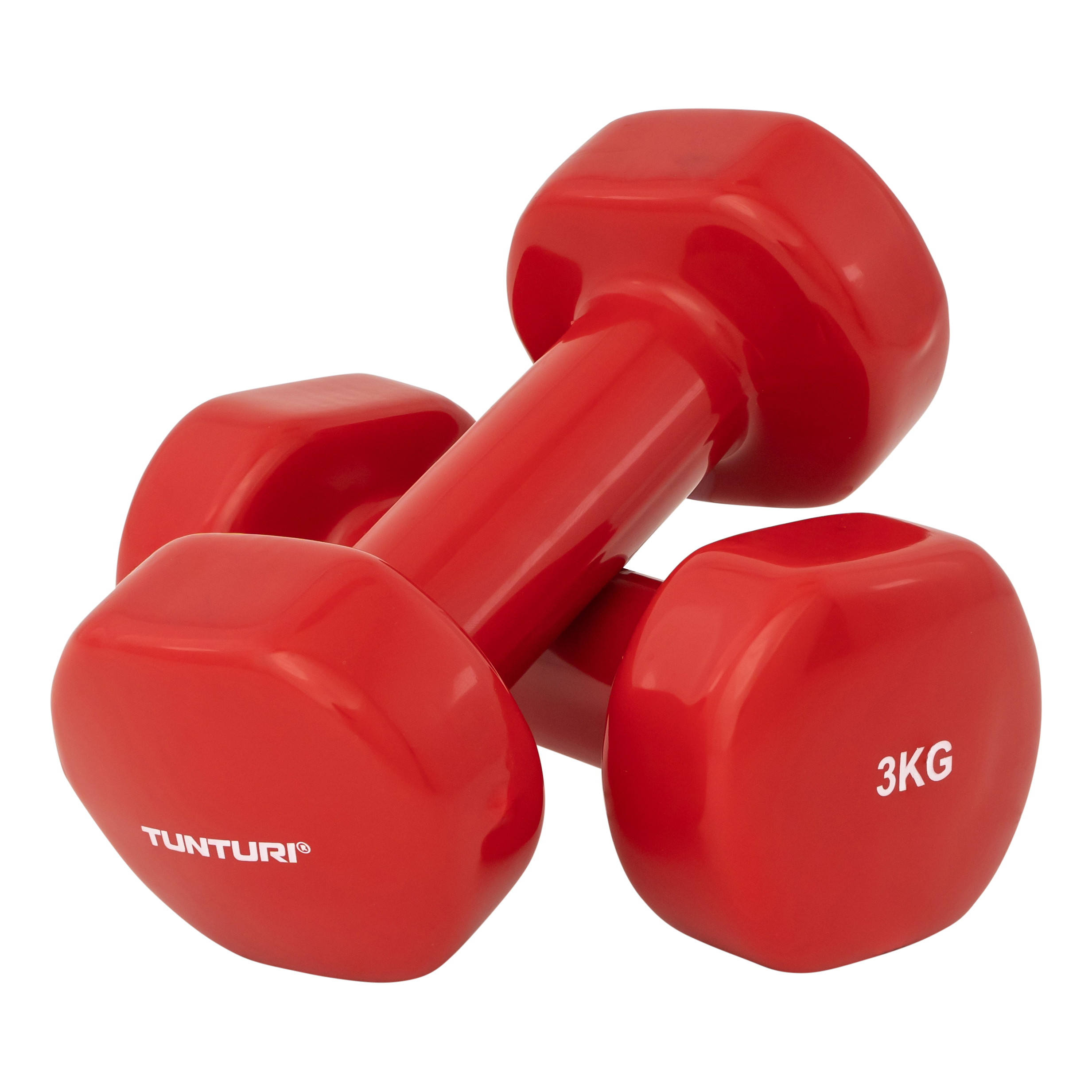 Tunturi Dumbbell - Dumbbell set 2 x 3,0 kg - Rood Tunturi Dumbbell - Dumbbell set 2 x 3,0 kg - Rood