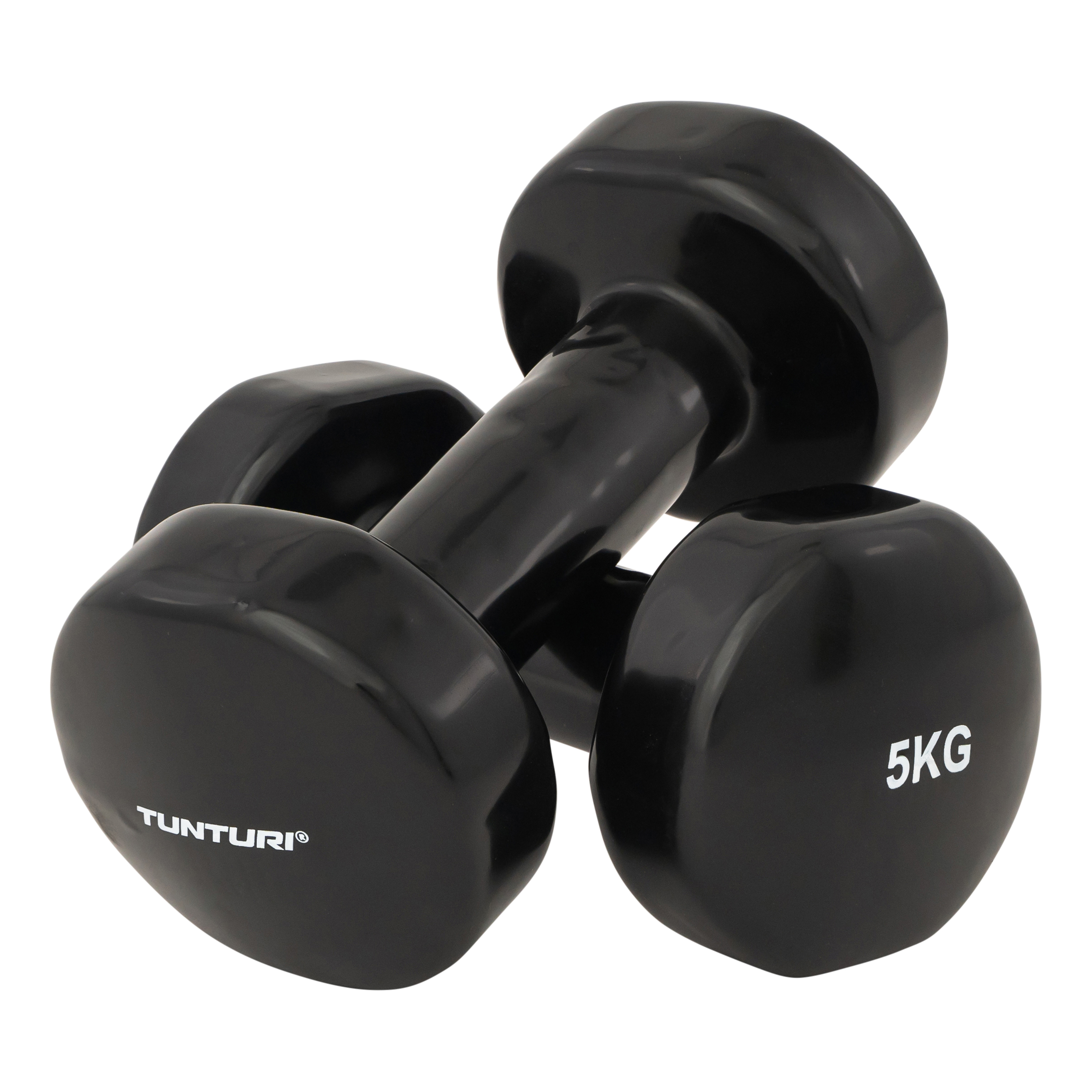 Tunturi Dumbbell - Dumbbell set 2 x 5,0 kg - Zwart Tunturi Dumbbell - Dumbbell set 2 x 5,0 kg - Zwart