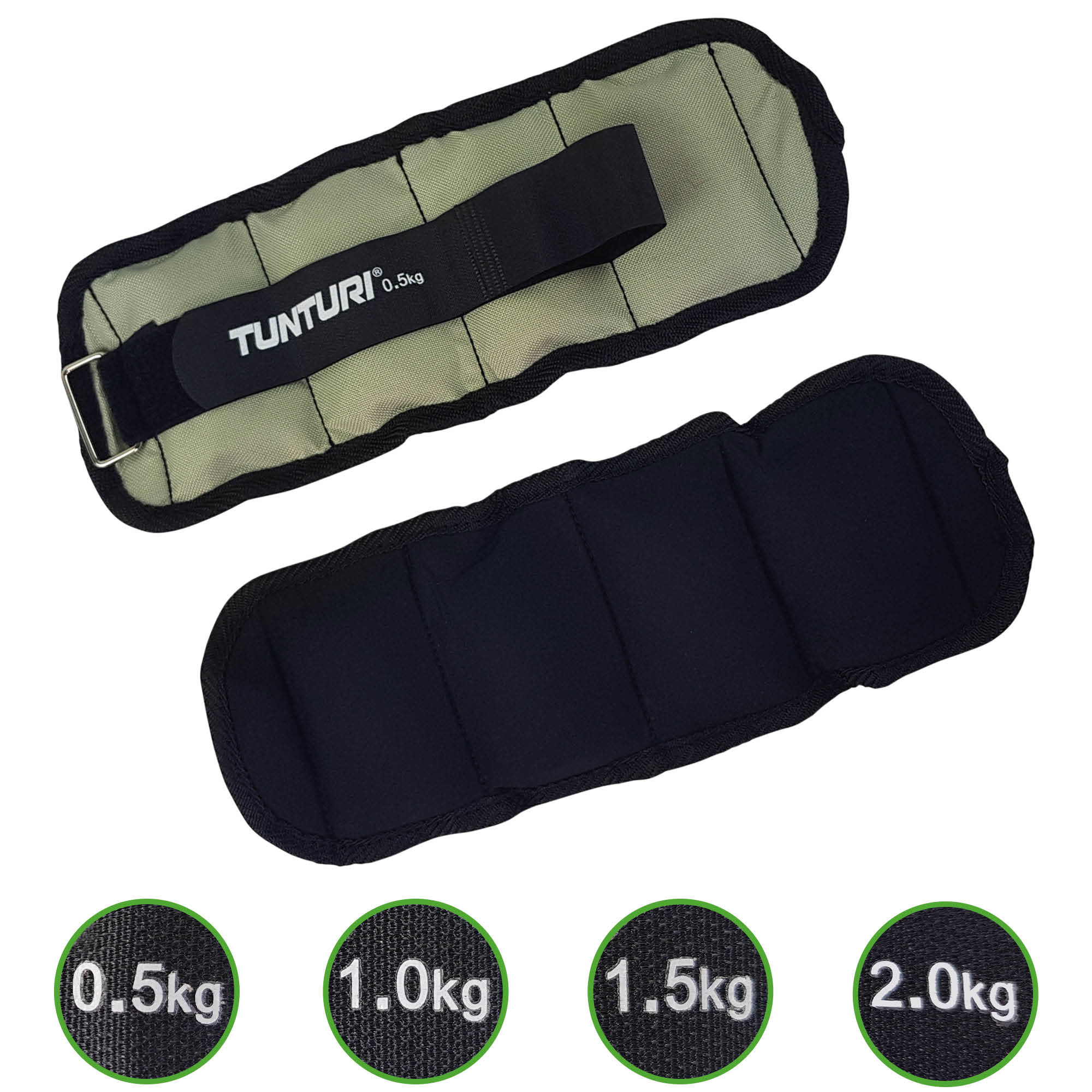 Tunturi Accessoire - Arm/Leg Weights 0.50kg - Grijs Tunturi Accessoire - Arm/Leg Weights 0.50kg - Grijs