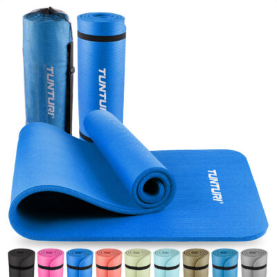 Tunturi Fitnessmat - NBR Yogamat 180x60x1.5cm - Blauw