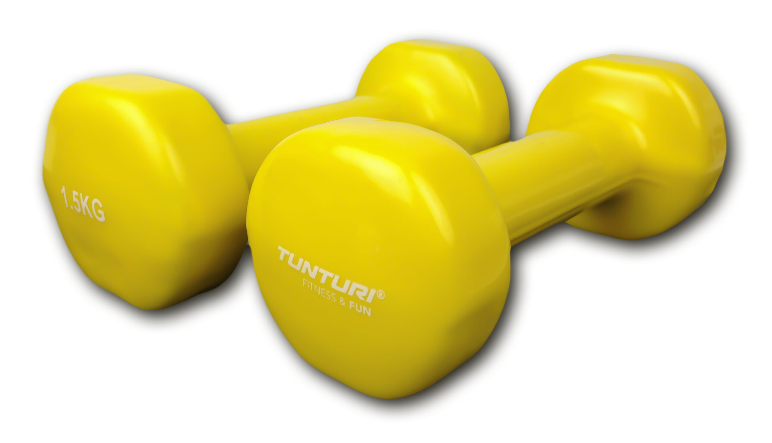 Tunturi Dumbbell - Dumbbell set 2 x 1,5 kg - Geel Tunturi Dumbbell - Dumbbell set 2 x 1,5 kg - Geel