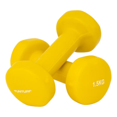 Tunturi Dumbbell - Dumbbell set 2 x 1,5 kg - Geel