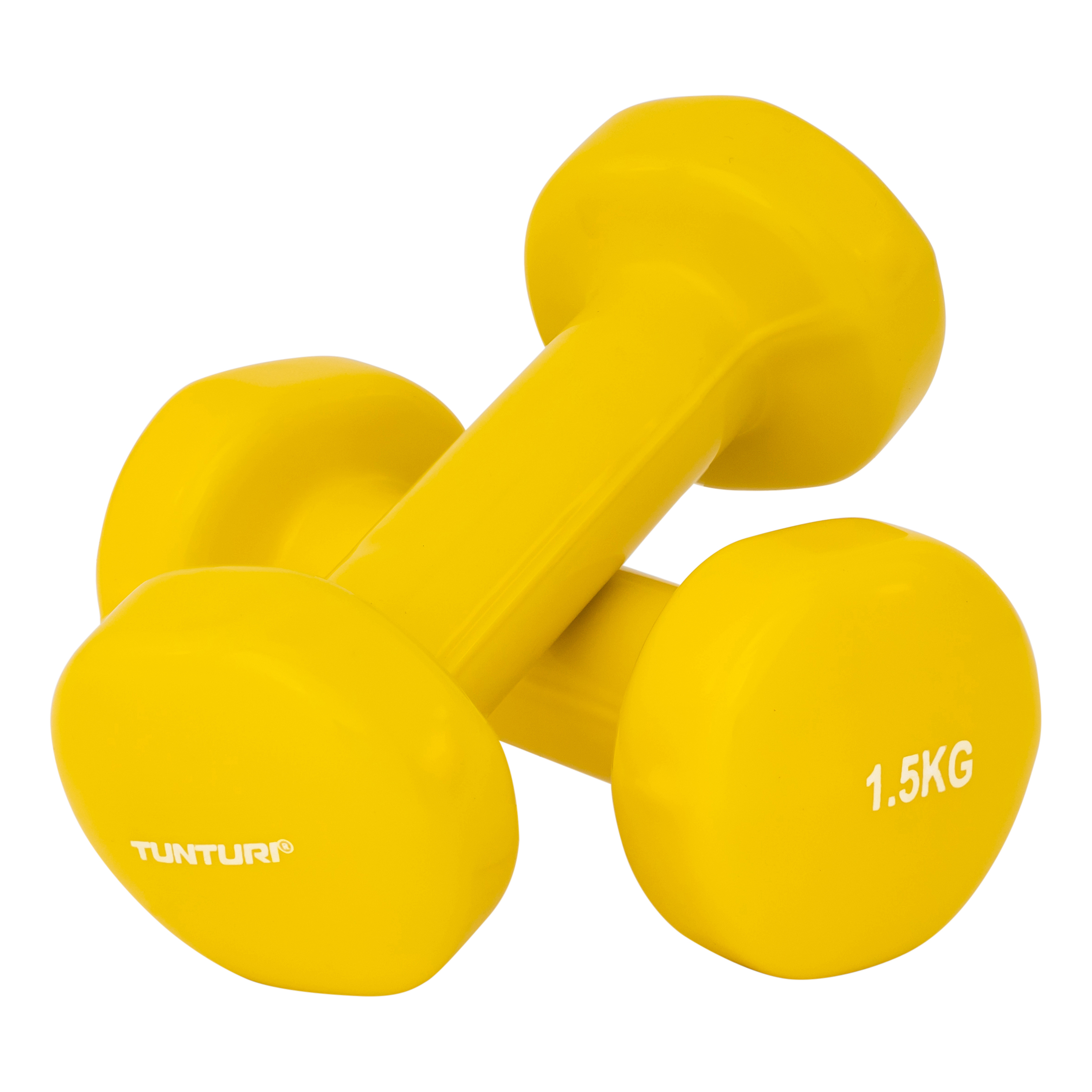 Tunturi Dumbbell - Dumbbell set 2 x 1,5 kg - Geel Tunturi Dumbbell - Dumbbell set 2 x 1,5 kg - Geel