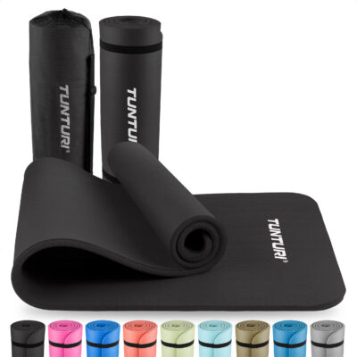Tunturi Fitnessmat - NBR Black 180x60x1.5 cm - Zwart