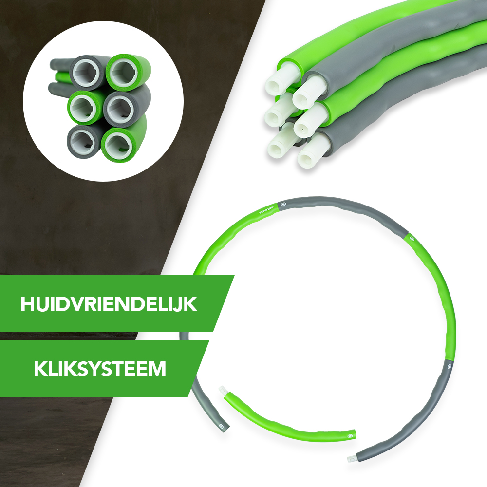 Tunturi Nieuw - Hula Hoop 1,8 kg - Groen Tunturi Nieuw - Hula Hoop 1,8 kg - Groen