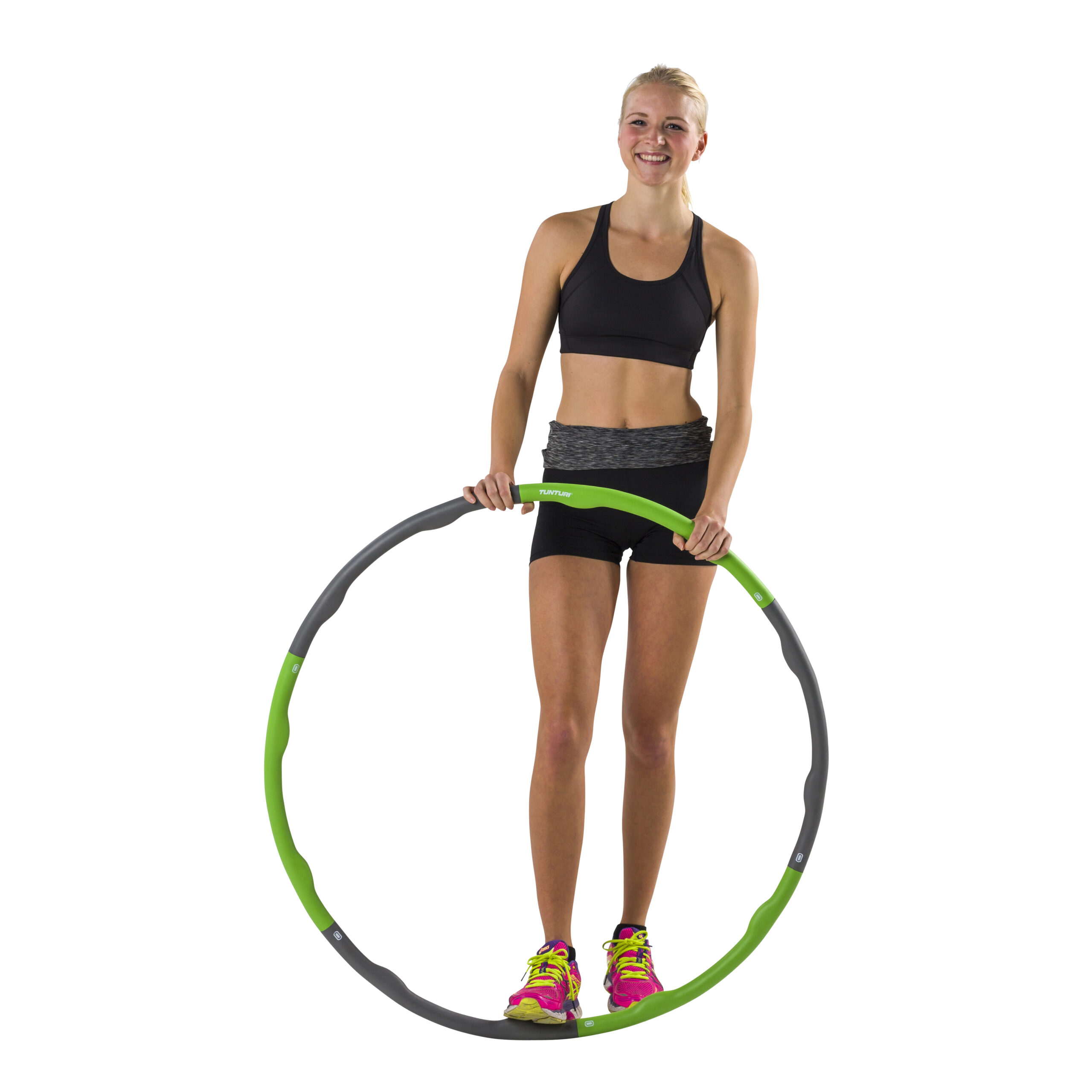 Tunturi Hoelahoep - Fitness Hoelahoep 1,2 kg - Groen/Grijs Tunturi Hoelahoep - Fitness Hoelahoep 1,2 kg - Groen/Grijs