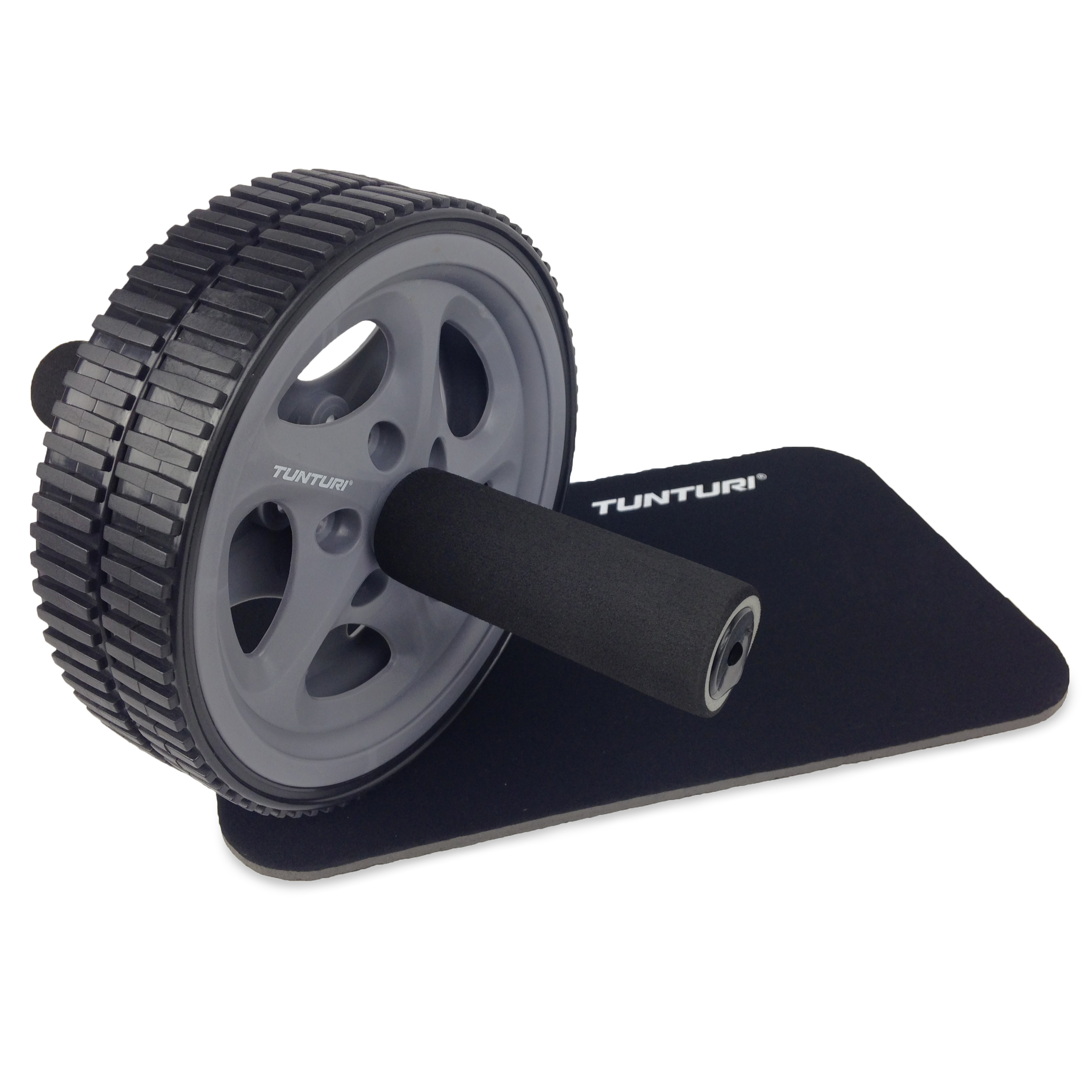 Tunturi Buikspiertrainer - Exercise Wheel Deluxe - Zwart