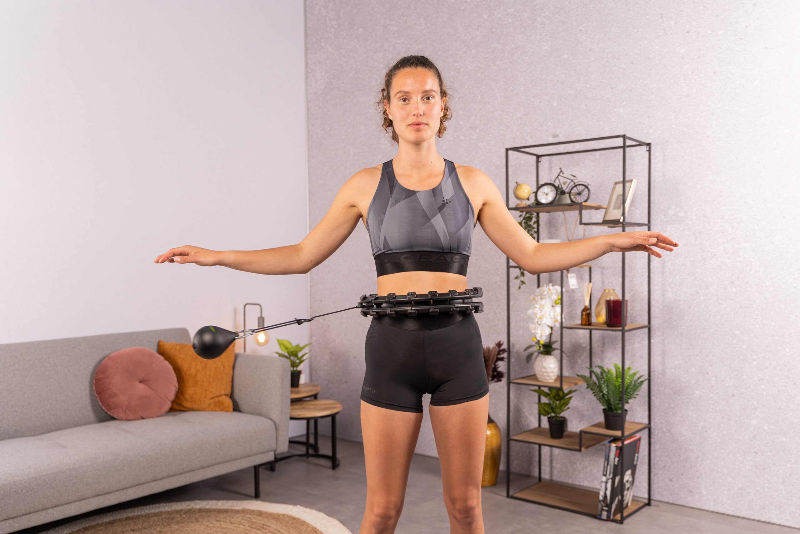 Tunturi Hoelahoep - Adjustable Hula Hoop 1,3 kg - Zwart Tunturi Hoelahoep - Adjustable Hula Hoop 1,3 kg - Zwart