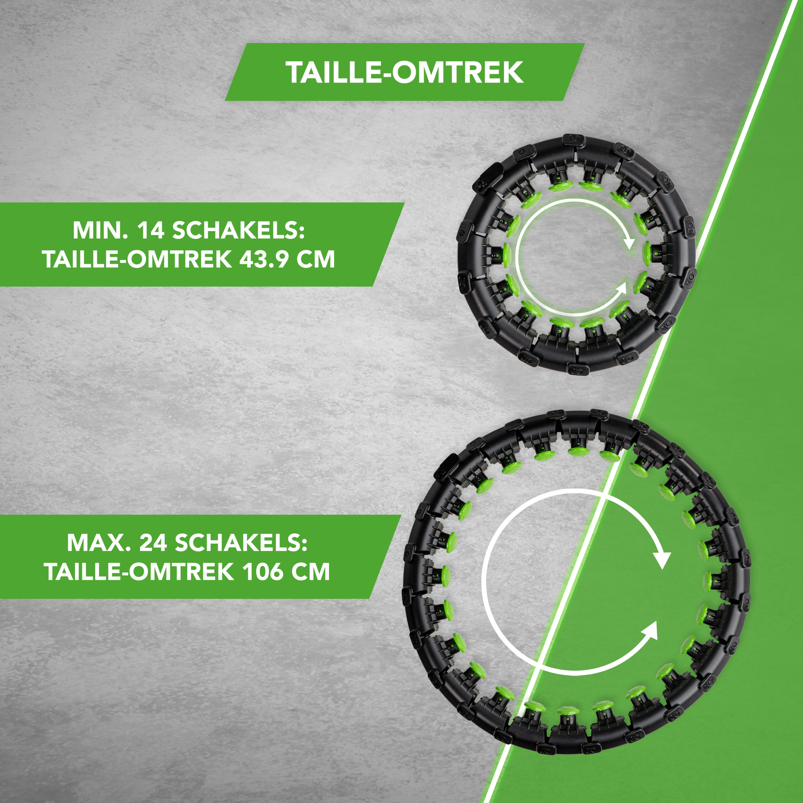 Tunturi Hoelahoep - Adjustable Hula Hoop 1,3 kg - Zwart Tunturi Hoelahoep - Adjustable Hula Hoop 1,3 kg - Zwart