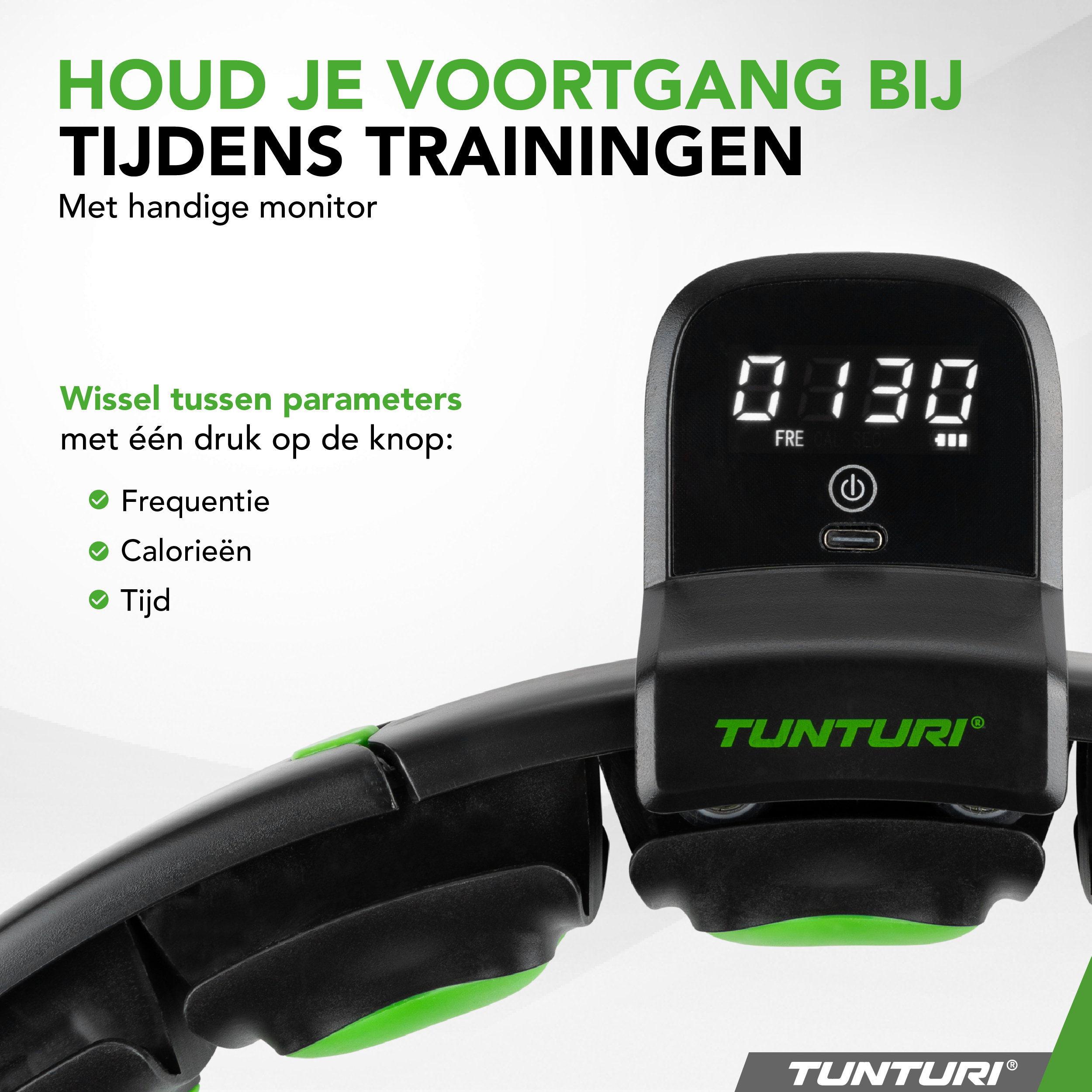 Tunturi Nieuw - Smart Adjustable Hula Hoop - Zwart Tunturi Nieuw - Smart Adjustable Hula Hoop - Zwart