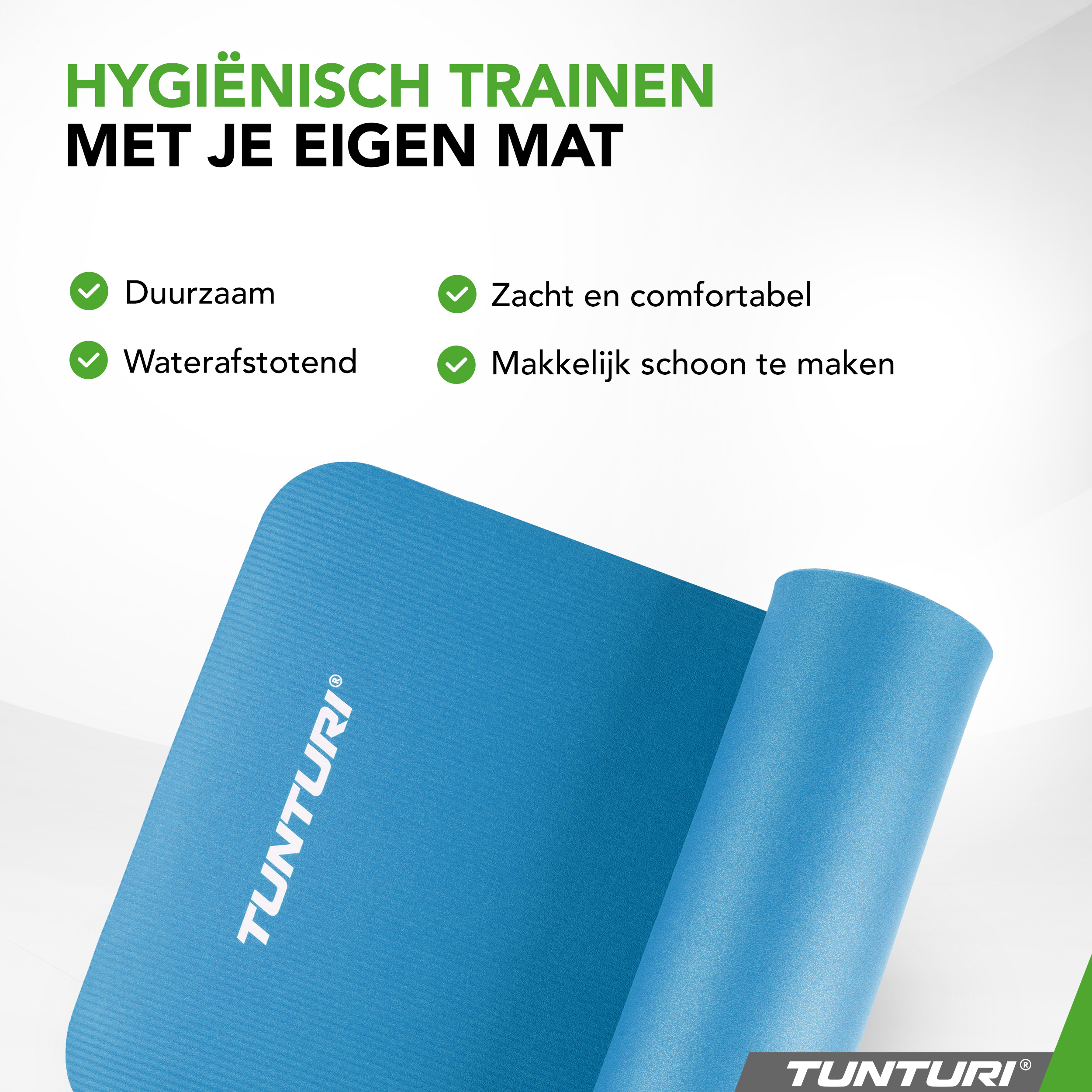 Tunturi Fitnessmat - NBR 180x60x1.5cm - Petrolblauw Tunturi Fitnessmat - NBR 180x60x1.5cm - Petrolblauw