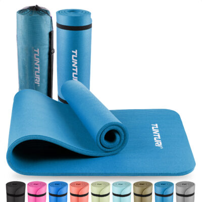 Tunturi Fitnessmat - NBR 180x60x1.5cm - Petrolblauw