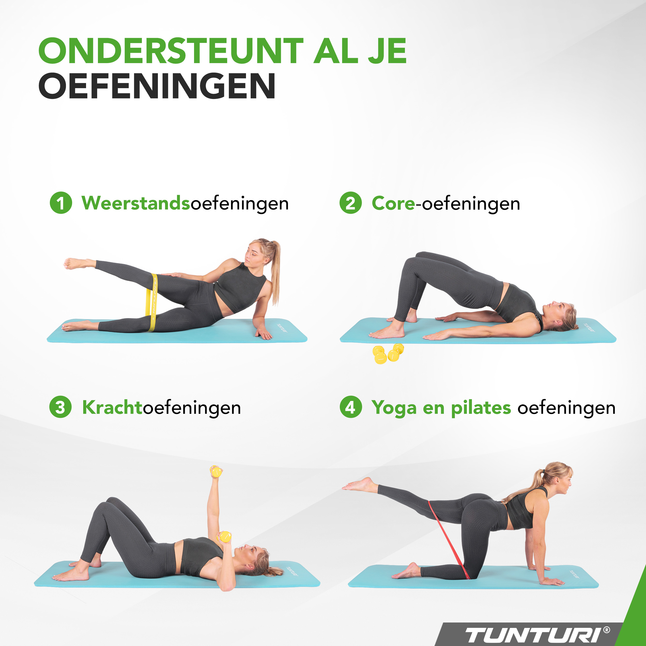 Tunturi Fitnessmat - NBR 180x60x1.5 cm - Blauw Tunturi Fitnessmat - NBR 180x60x1.5 cm - Blauw