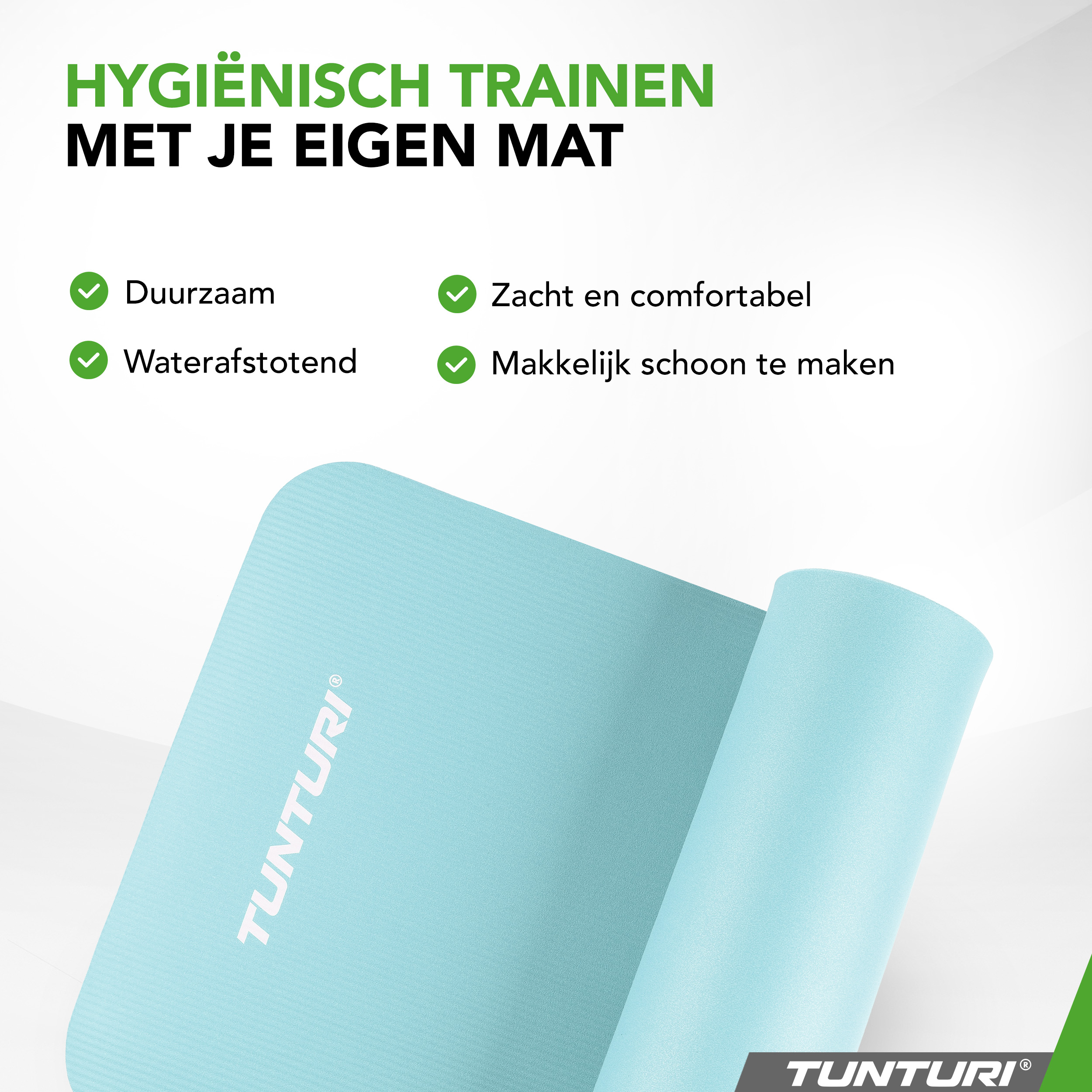 Tunturi Fitnessmat - NBR 180x60x1.5 cm - Blauw Tunturi Fitnessmat - NBR 180x60x1.5 cm - Blauw