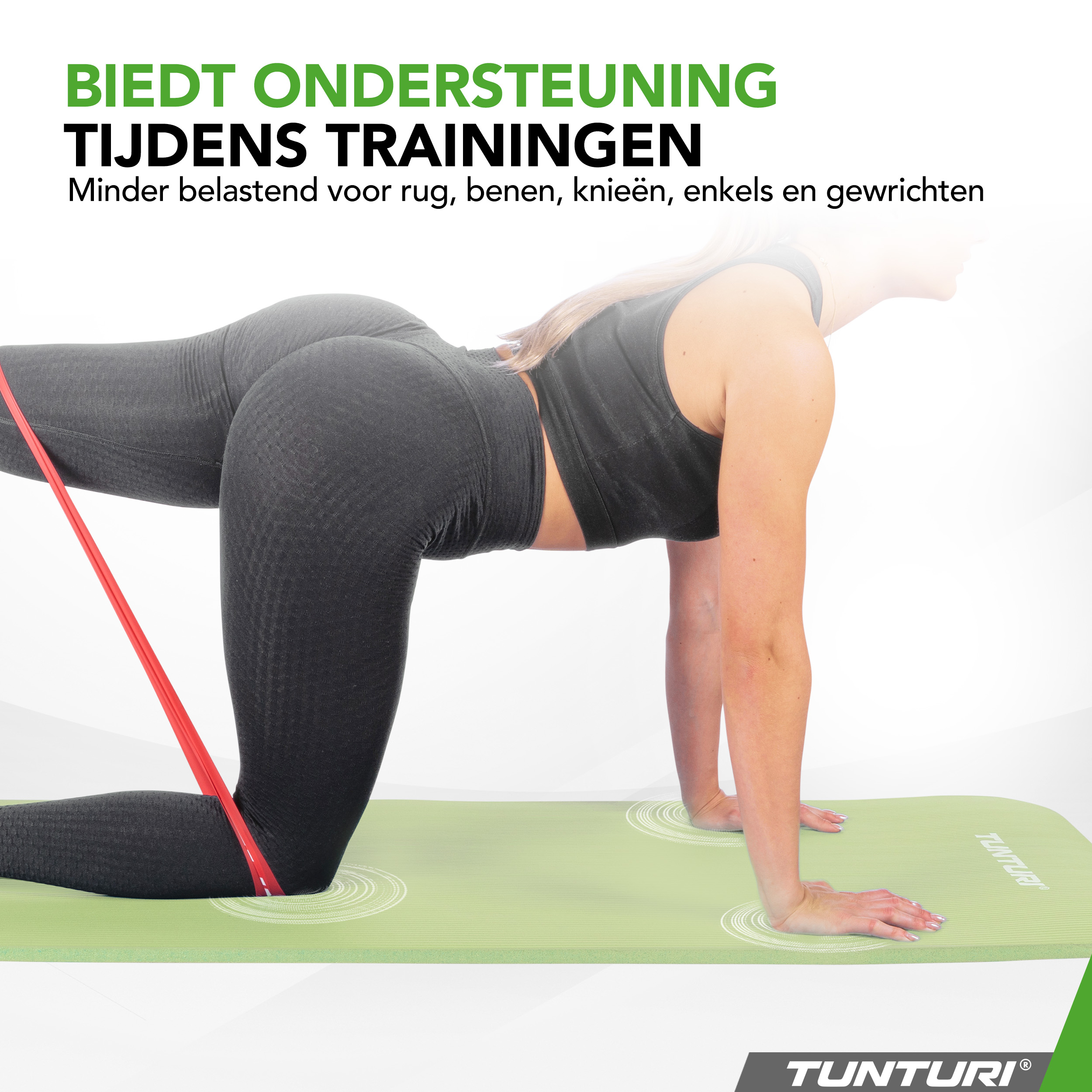 Tunturi Fitnessmat - NBR 180x60x1.5 cm - Munt Tunturi Fitnessmat - NBR 180x60x1.5 cm - Munt