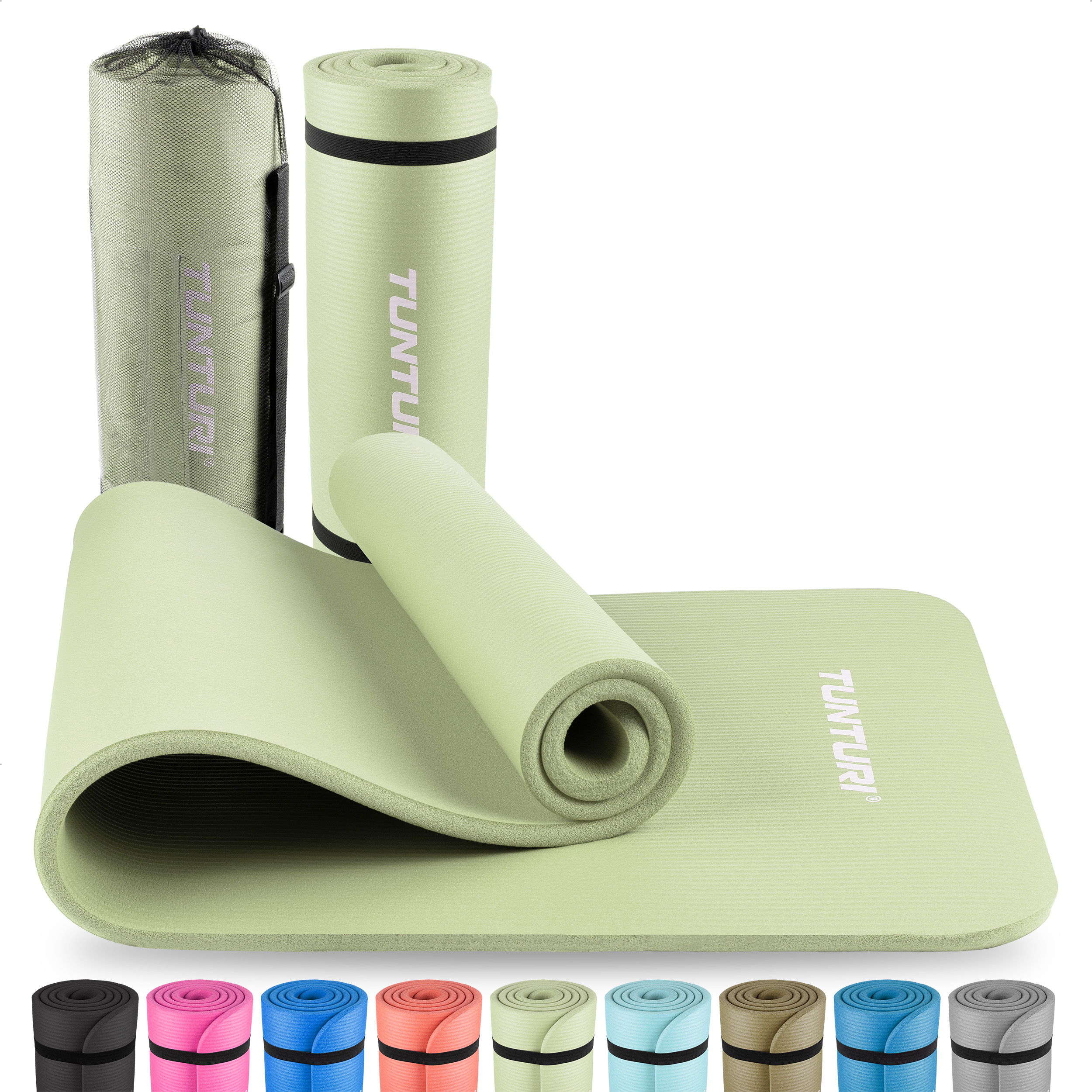 Tunturi Fitnessmat - NBR 180x60x1.5 cm - Munt Tunturi Fitnessmat - NBR 180x60x1.5 cm - Munt
