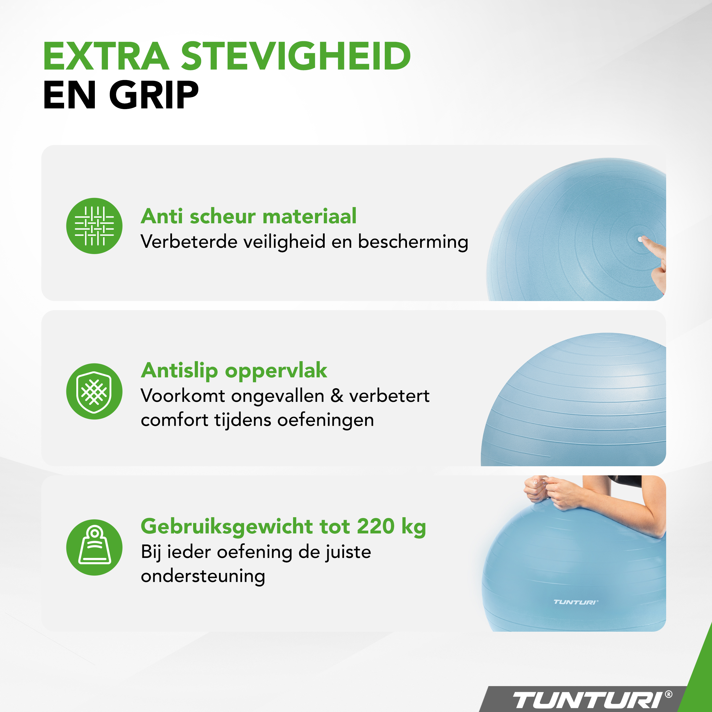 Tunturi Gymbal - Anti Burst 65 cm - Blauw Tunturi Gymbal - Anti Burst 65 cm - Blauw