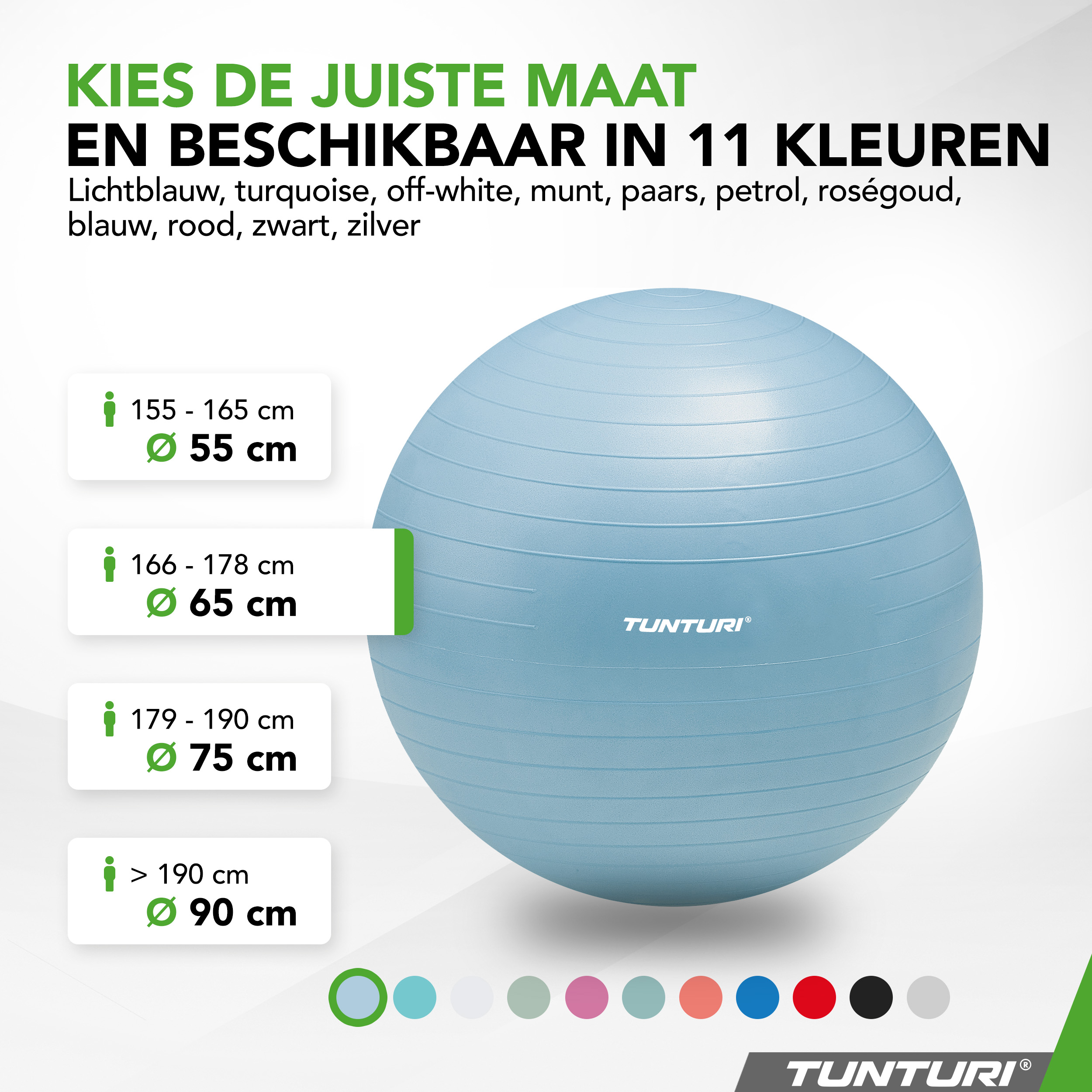 Tunturi Gymbal - Anti Burst 65 cm - Blauw Tunturi Gymbal - Anti Burst 65 cm - Blauw