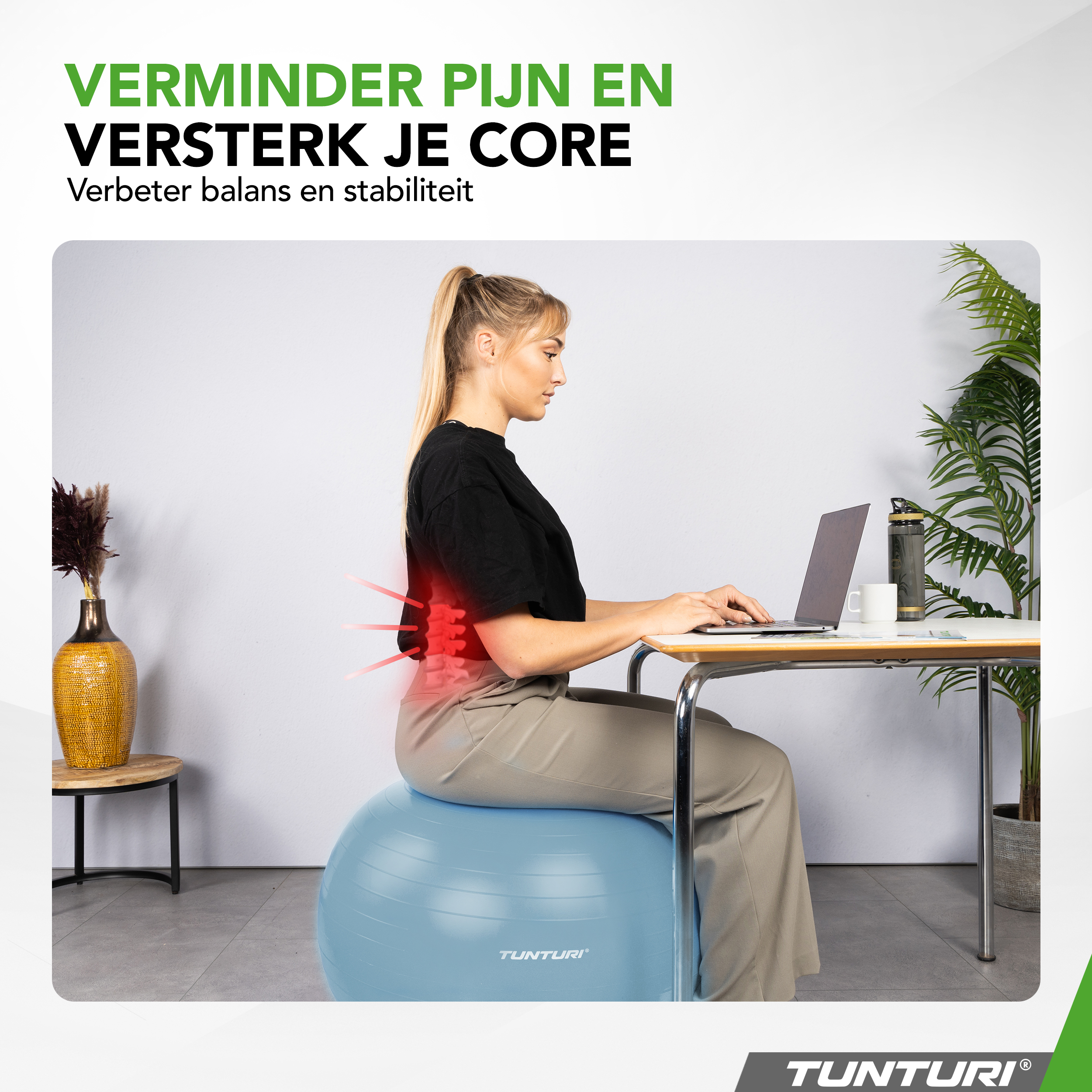 Tunturi Gymbal - Anti Burst 75 cm - Blauw Tunturi Gymbal - Anti Burst 75 cm - Blauw
