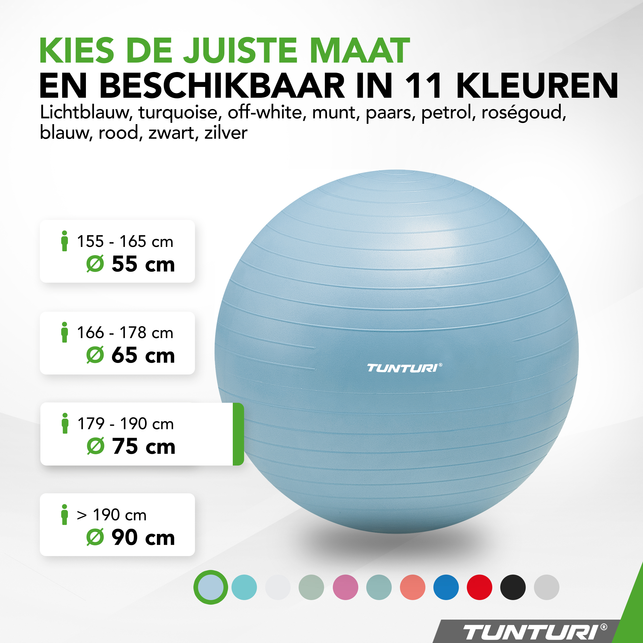 Tunturi Gymbal - Anti Burst 75 cm - Blauw Tunturi Gymbal - Anti Burst 75 cm - Blauw