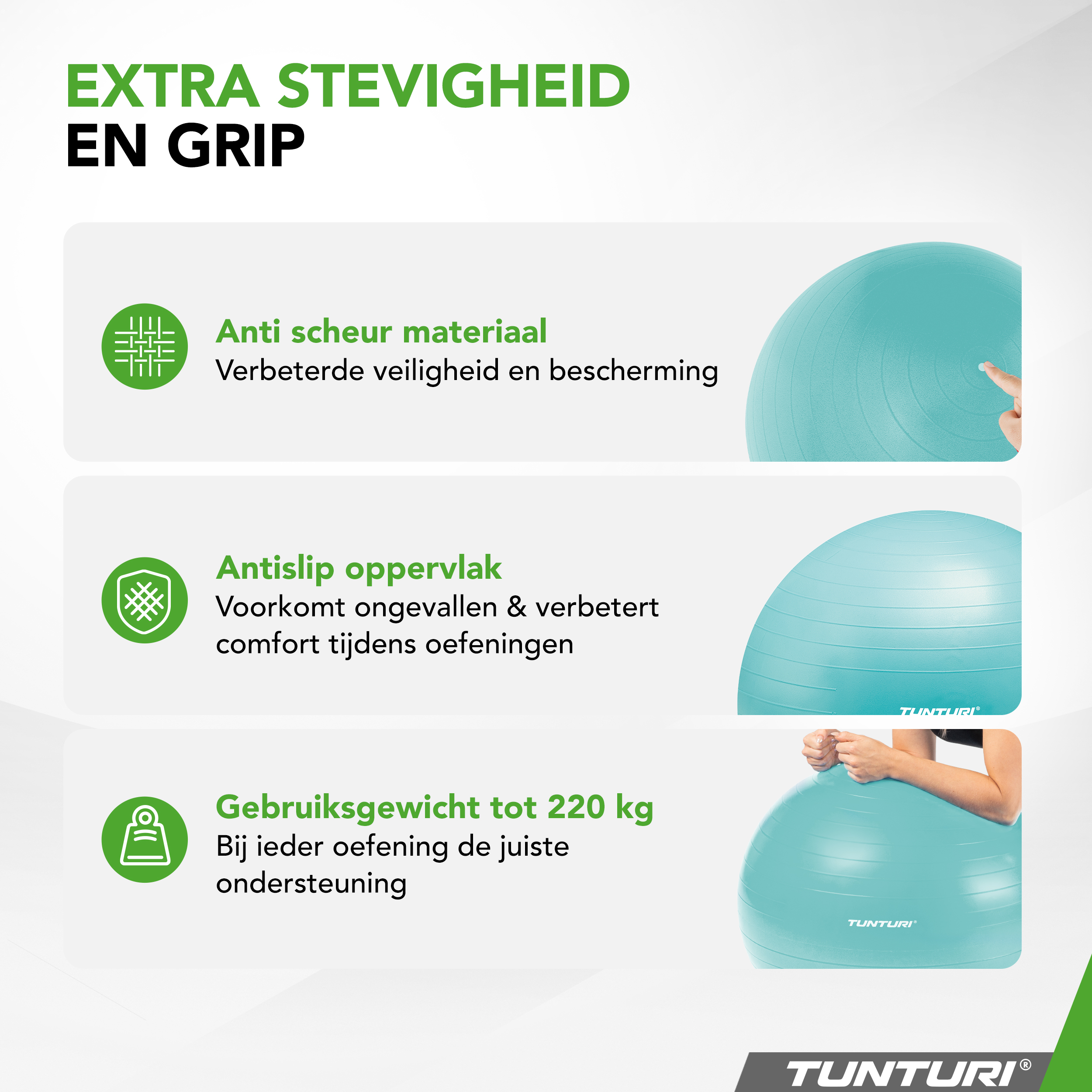 Tunturi Gymbal - Anti Burst 65 cm - Turquoise Tunturi Gymbal - Anti Burst 65 cm - Turquoise