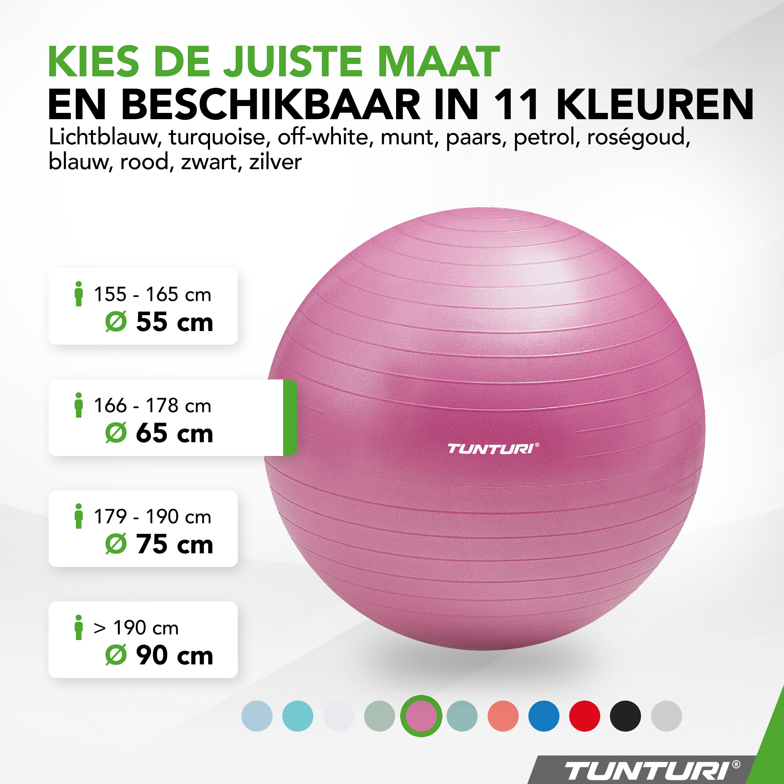 Tunturi Gymbal - Anti Burst Fitness bal 65 cm - Paars Tunturi Gymbal - Anti Burst Fitness bal 65 cm - Paars