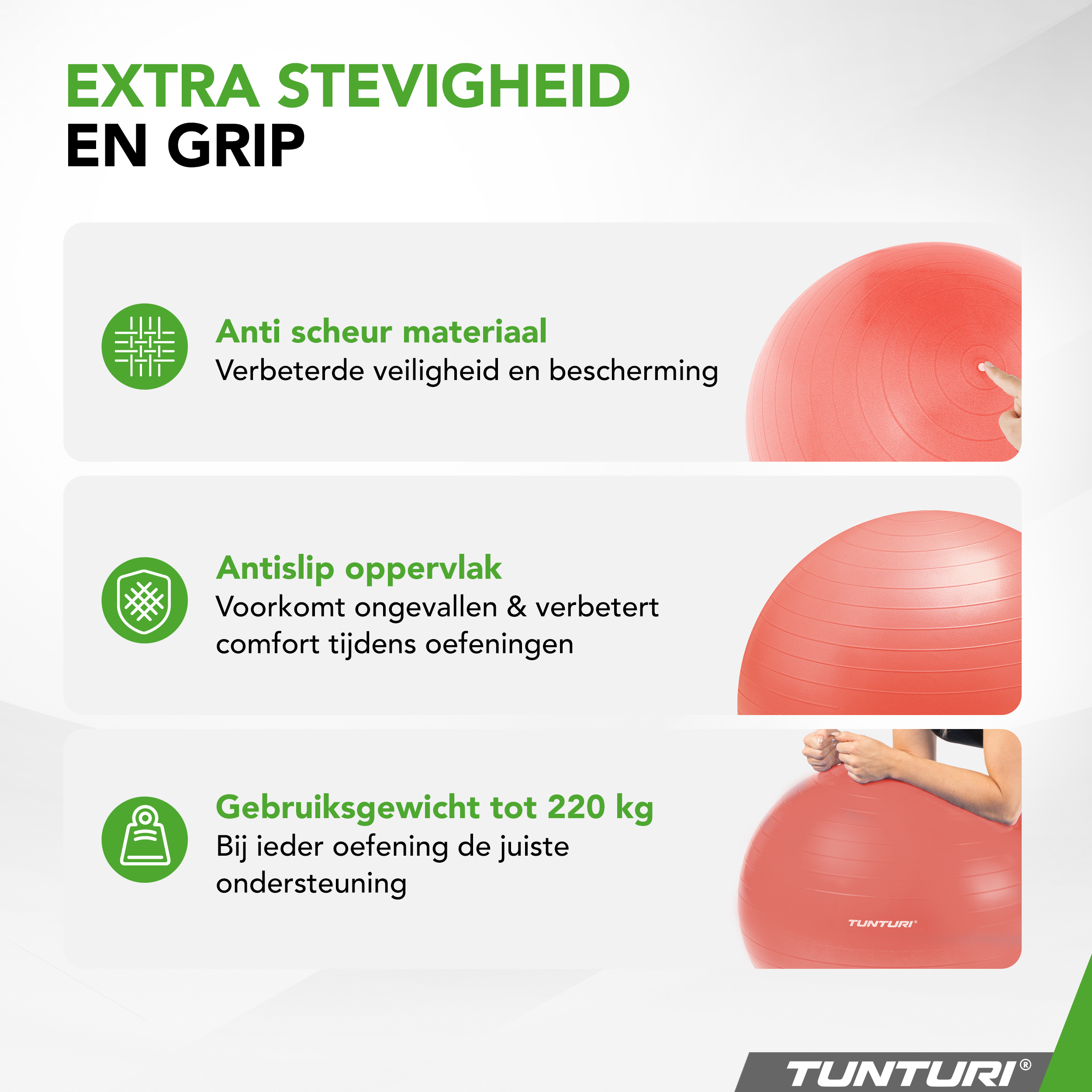 Tunturi Gymbal - Anti Burst 65 cm - Roze Tunturi Gymbal - Anti Burst 65 cm - Roze