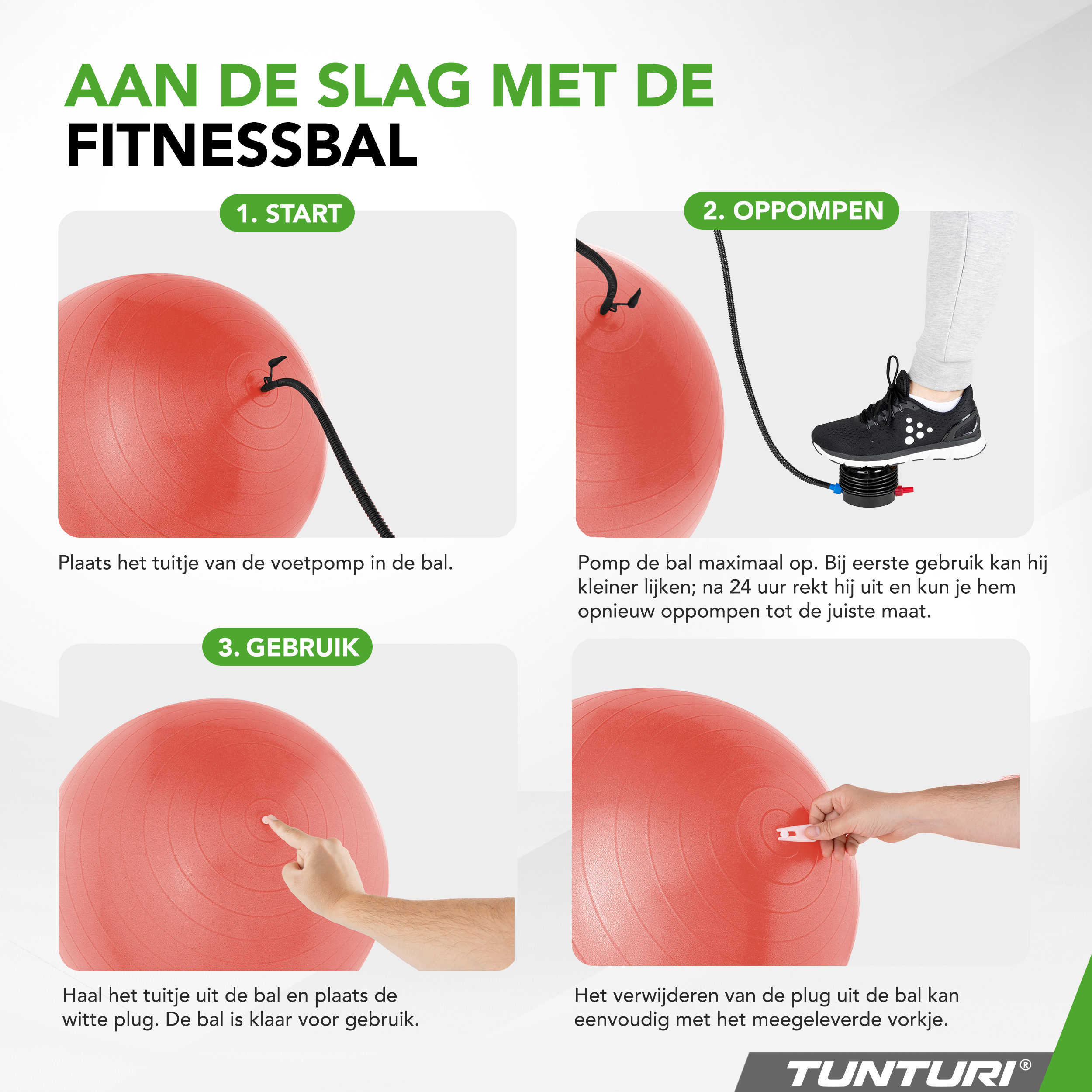 Tunturi Gymbal - Anti Burst 65 cm - Roze Tunturi Gymbal - Anti Burst 65 cm - Roze