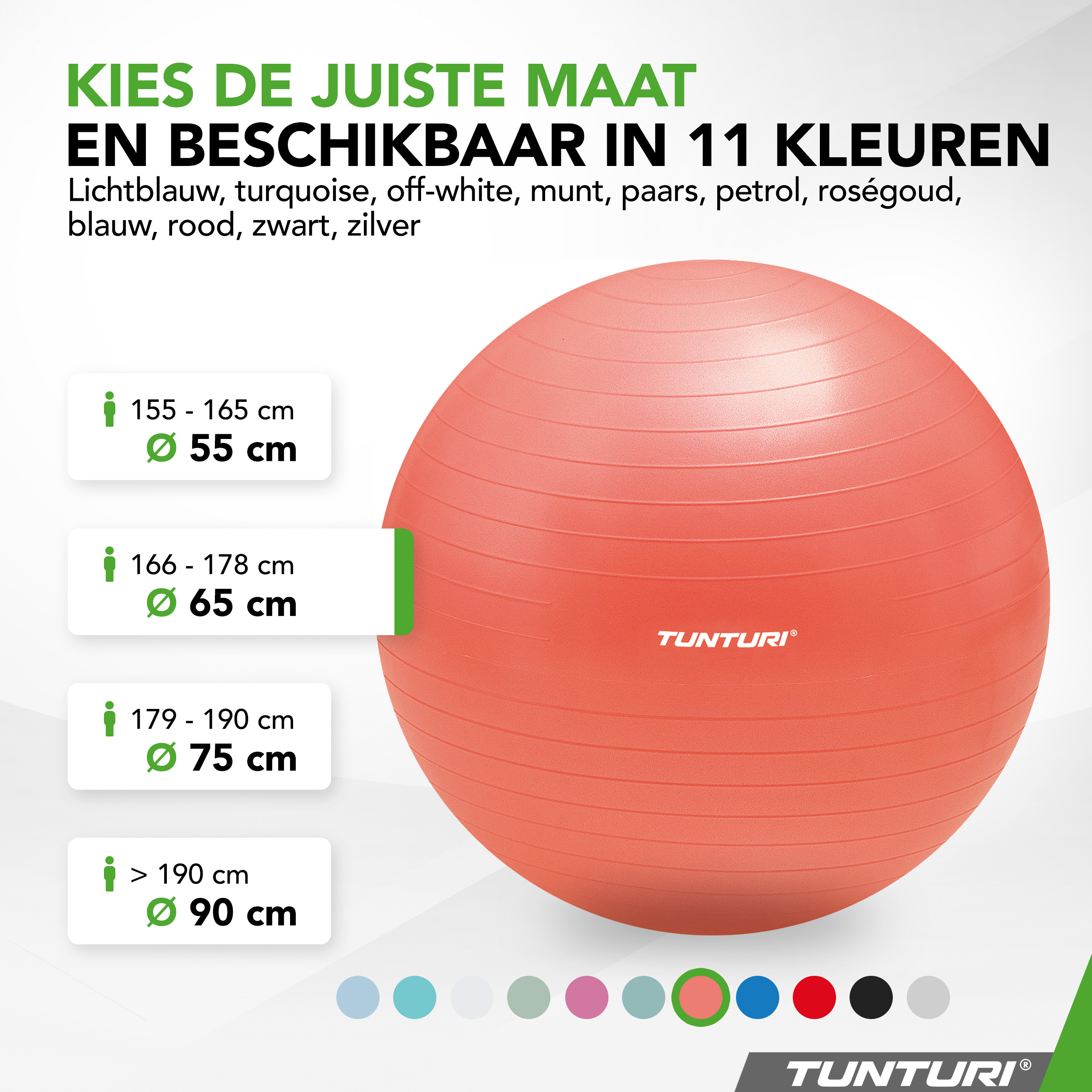 Tunturi Gymbal - Anti Burst 65 cm - Roze Tunturi Gymbal - Anti Burst 65 cm - Roze