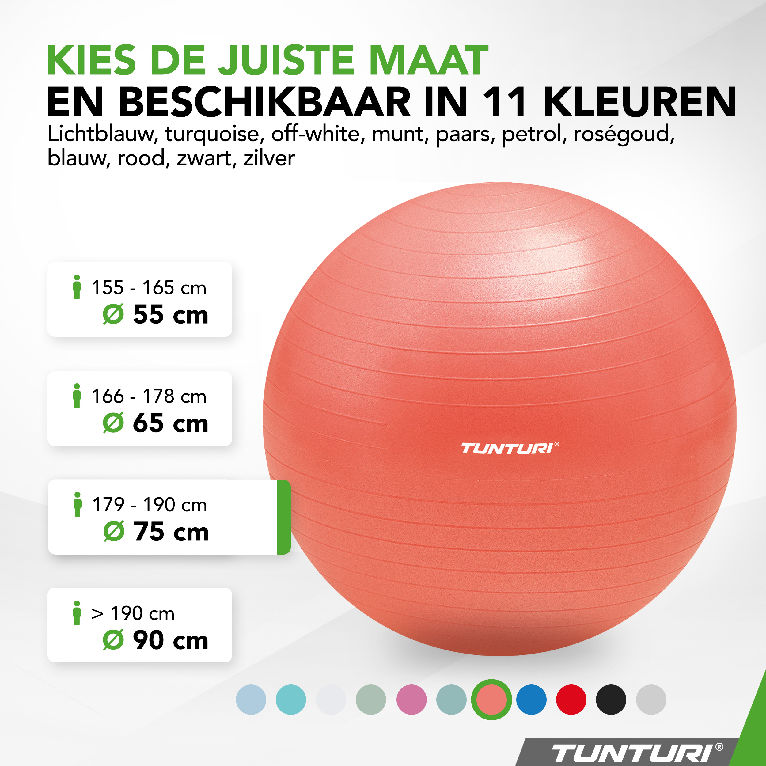 Tunturi Gymbal - Anti Burst 75 cm - Roze Tunturi Gymbal - Anti Burst 75 cm - Roze