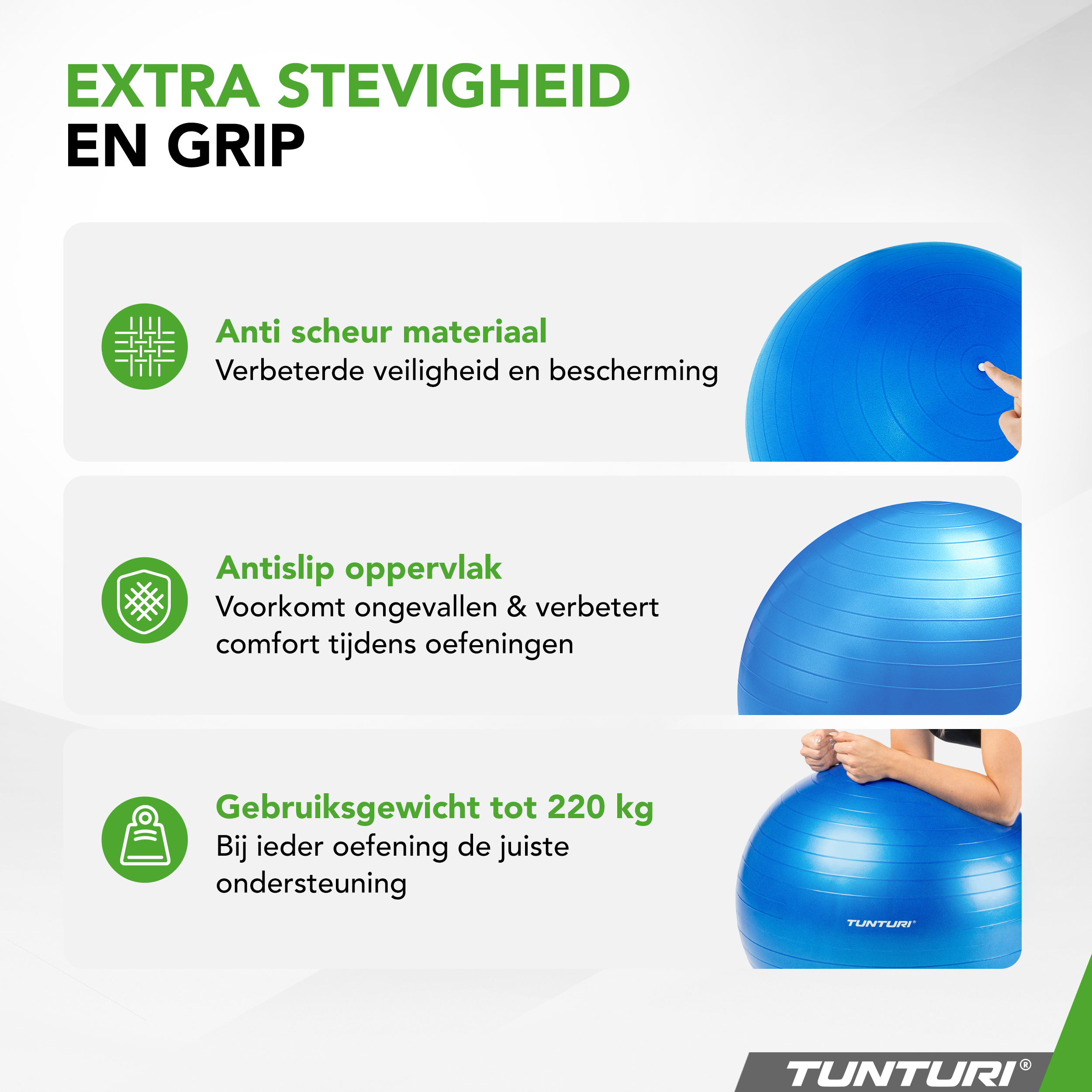 Tunturi Nieuw - Gymball 90 cm - Blauw Tunturi Nieuw - Gymball 90 cm - Blauw