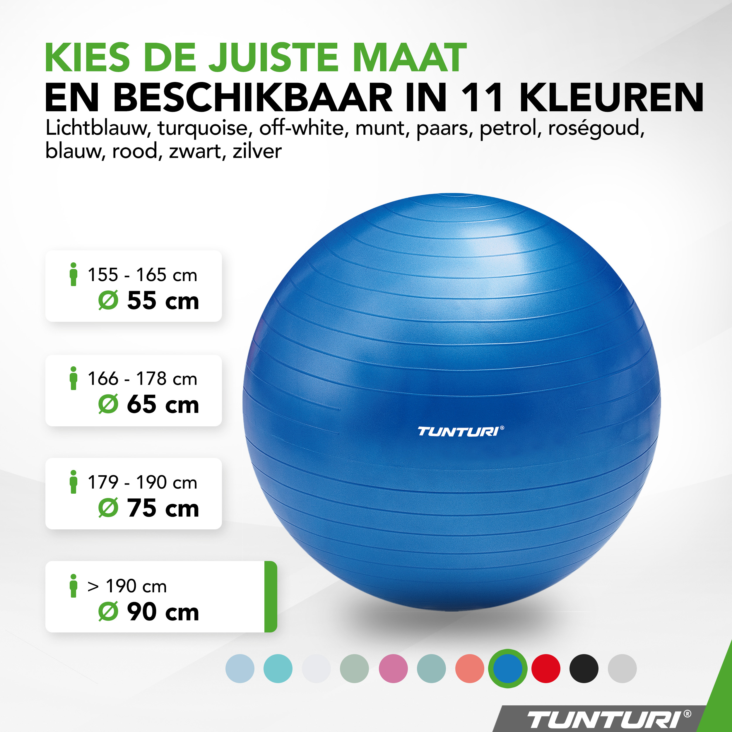 Tunturi Nieuw - Gymball 90 cm - Blauw Tunturi Nieuw - Gymball 90 cm - Blauw