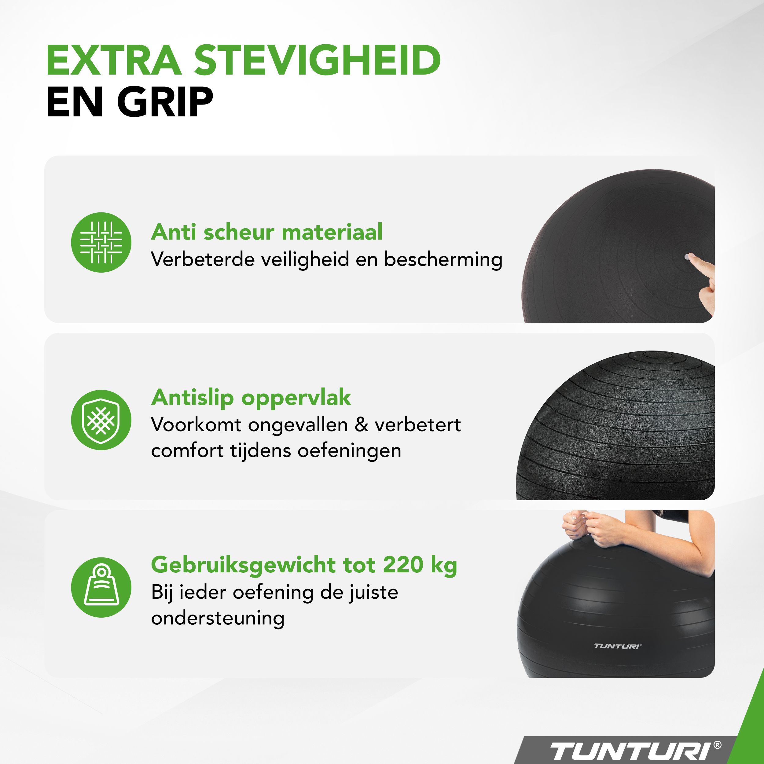 Tunturi Nieuw - Gymball 55cm - Zwart Tunturi Nieuw - Gymball 55cm - Zwart