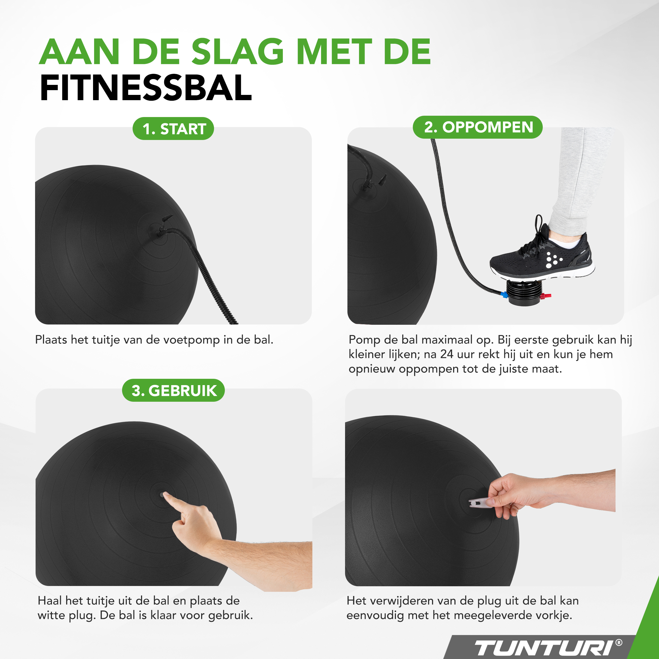 Tunturi Gymbal - Anti Burst 65 cm - Zwart Tunturi Gymbal - Anti Burst 65 cm - Zwart